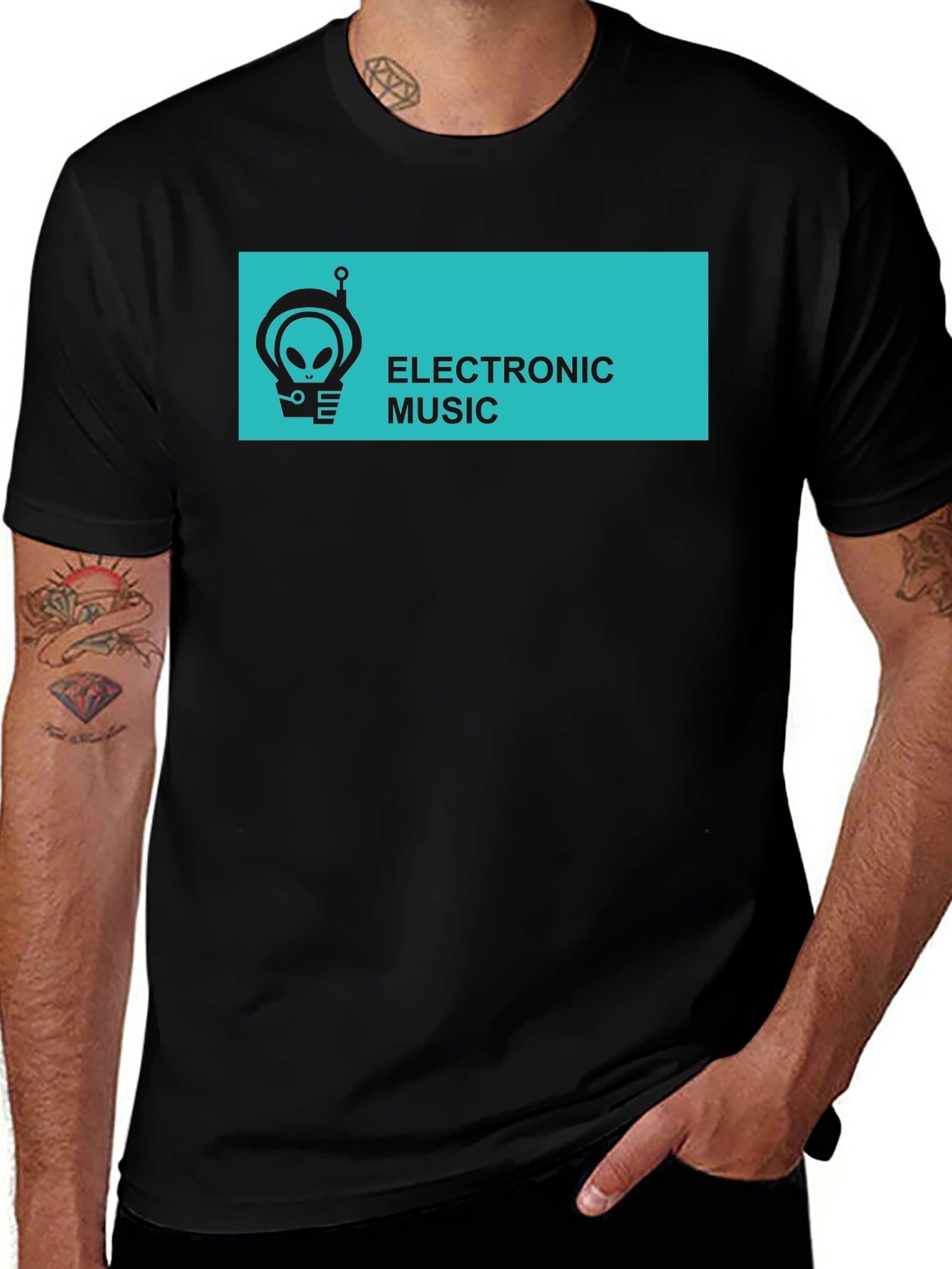 Electronic Music Alien Graphic T-Shirt