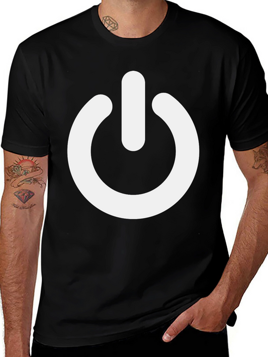 Power Symbol T-Shirt - Black Cotton Blend