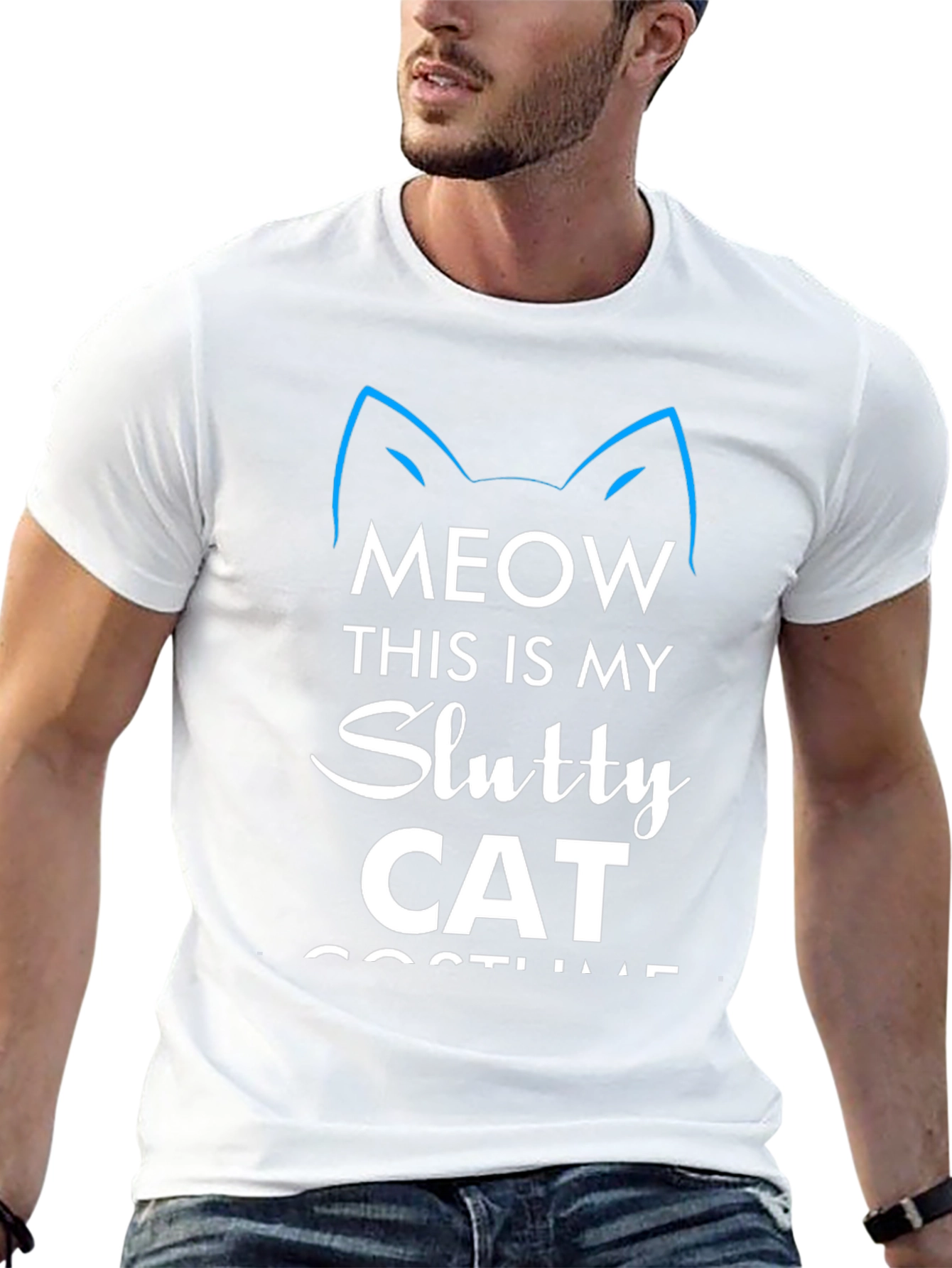 Funny Slutty Cat Costume T-Shirt