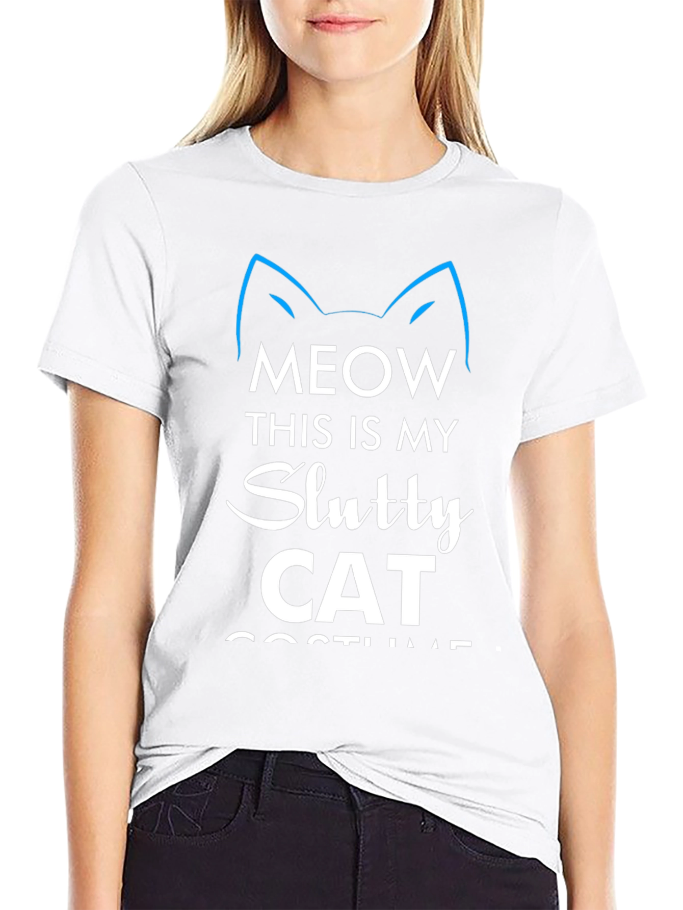 Funny Slutty Cat Costume T-Shirt