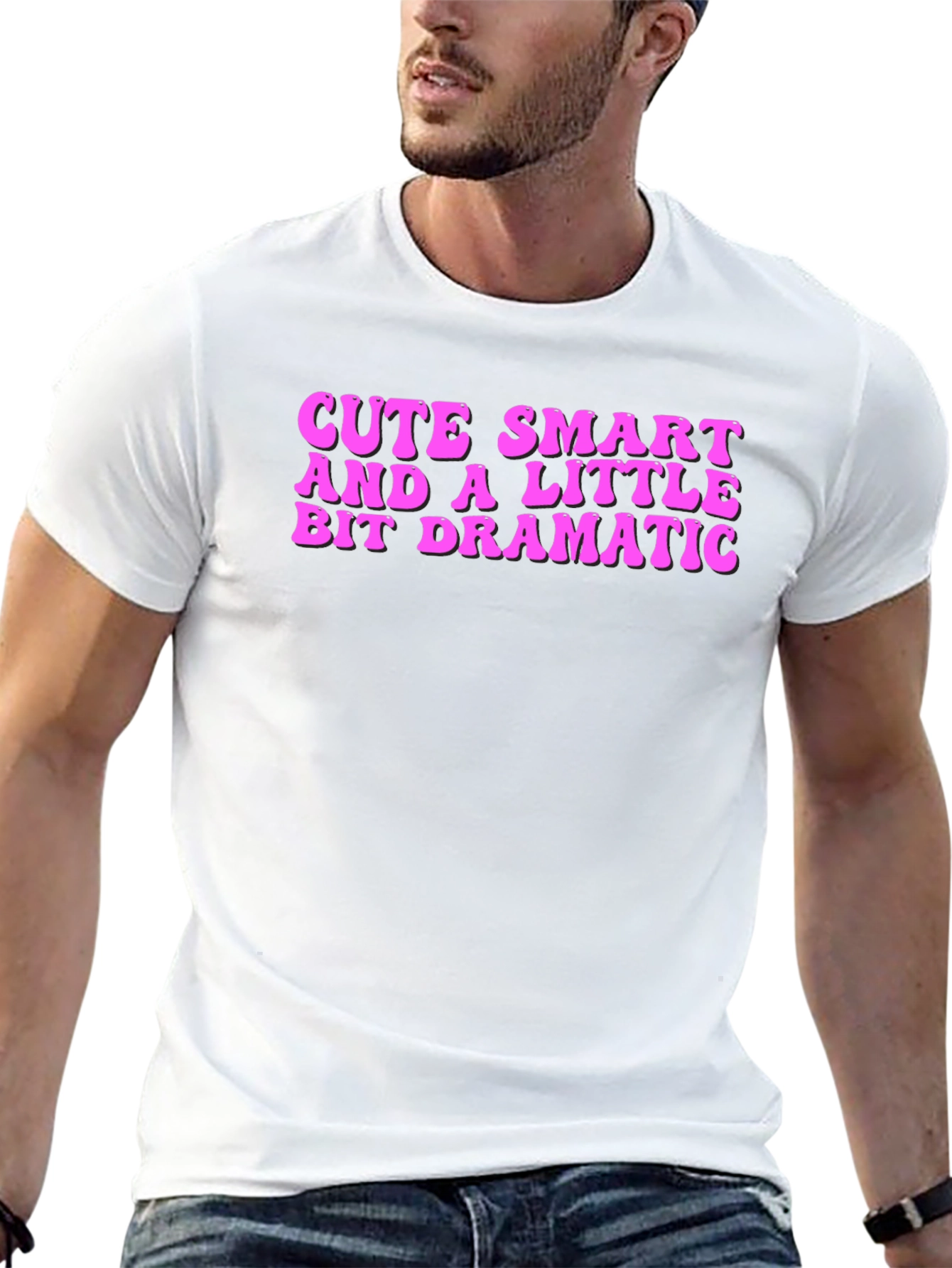 Cute Smart Dramatic T-Shirt - Black