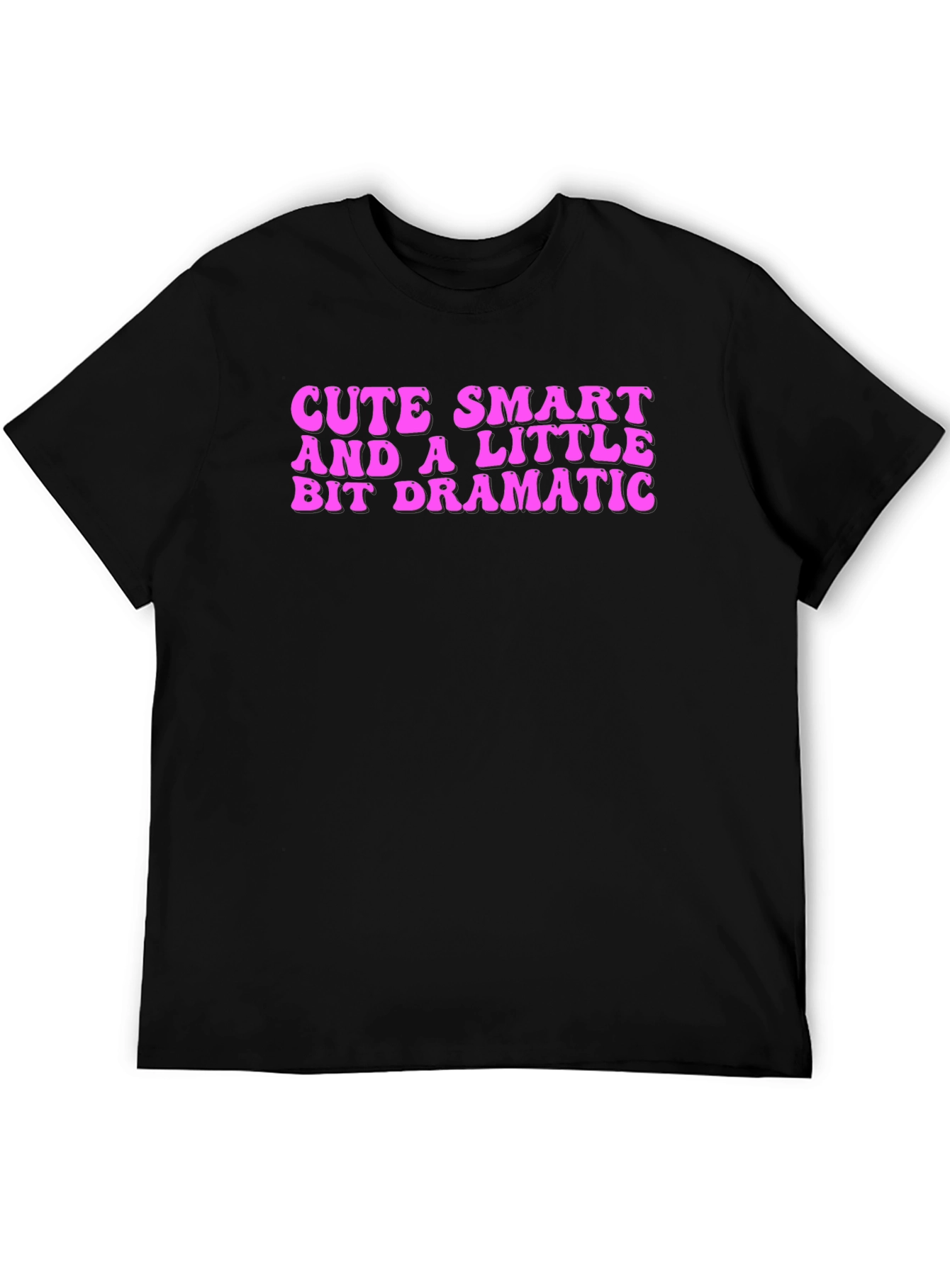 Cute Smart Dramatic T-Shirt - Black
