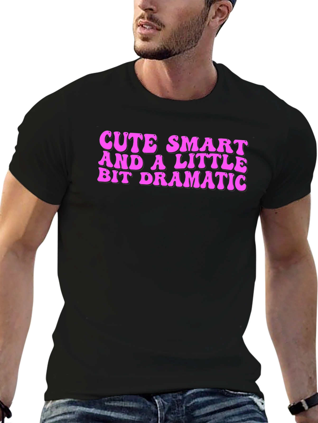 Cute Smart Dramatic T-Shirt - Black