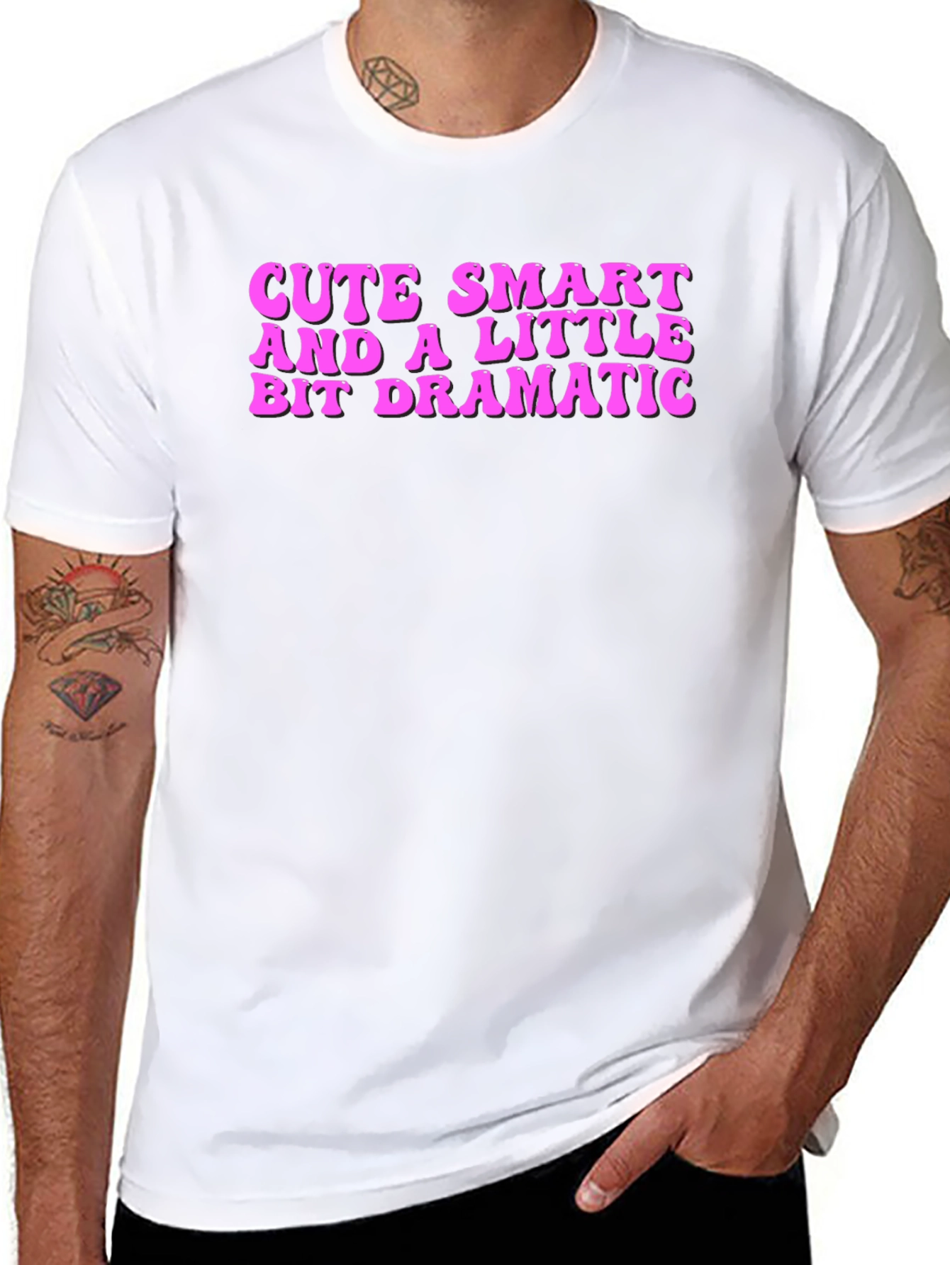 Cute Smart Dramatic T-Shirt - Black