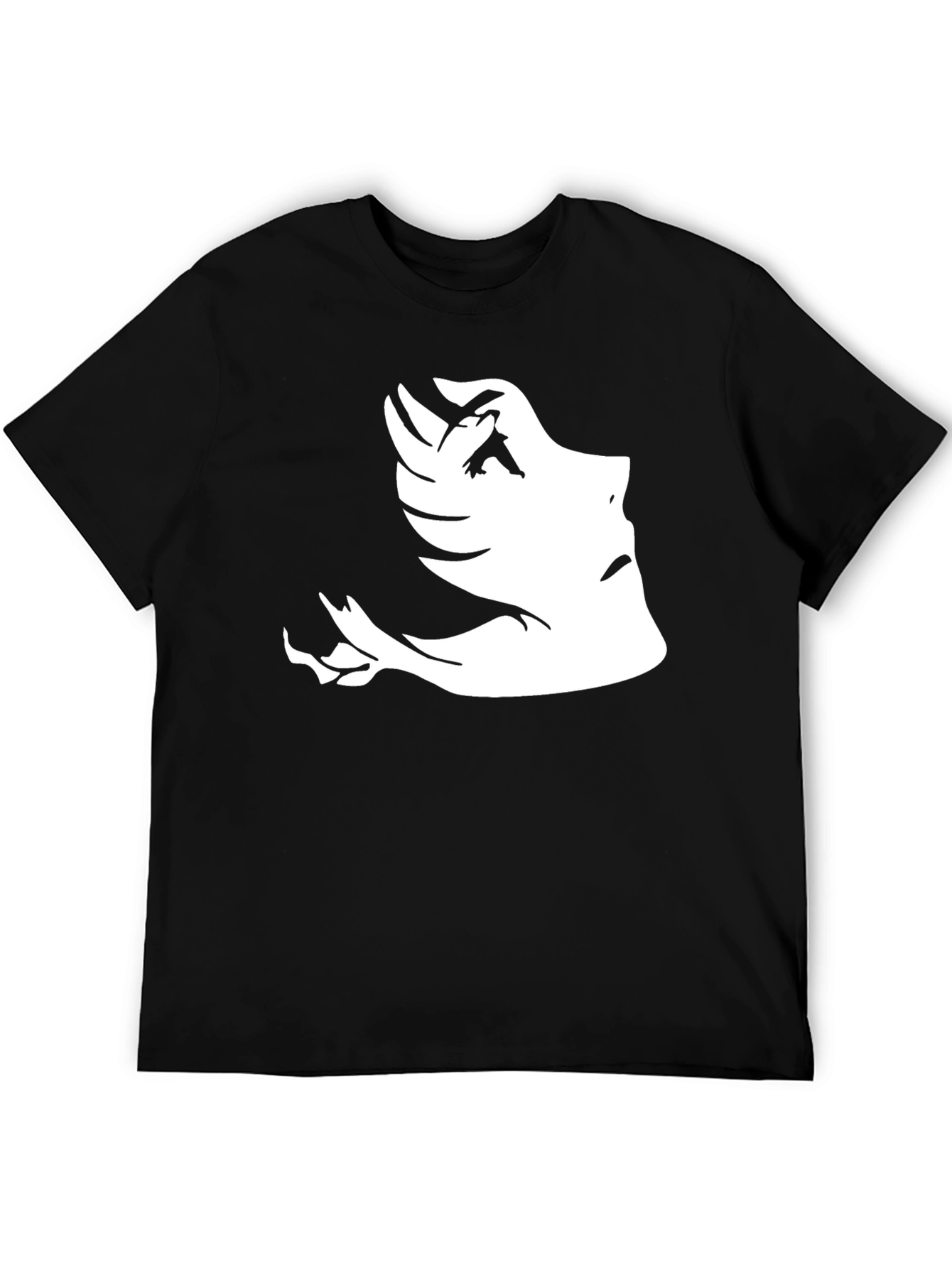 Abstract Face Graphic Tee - Black