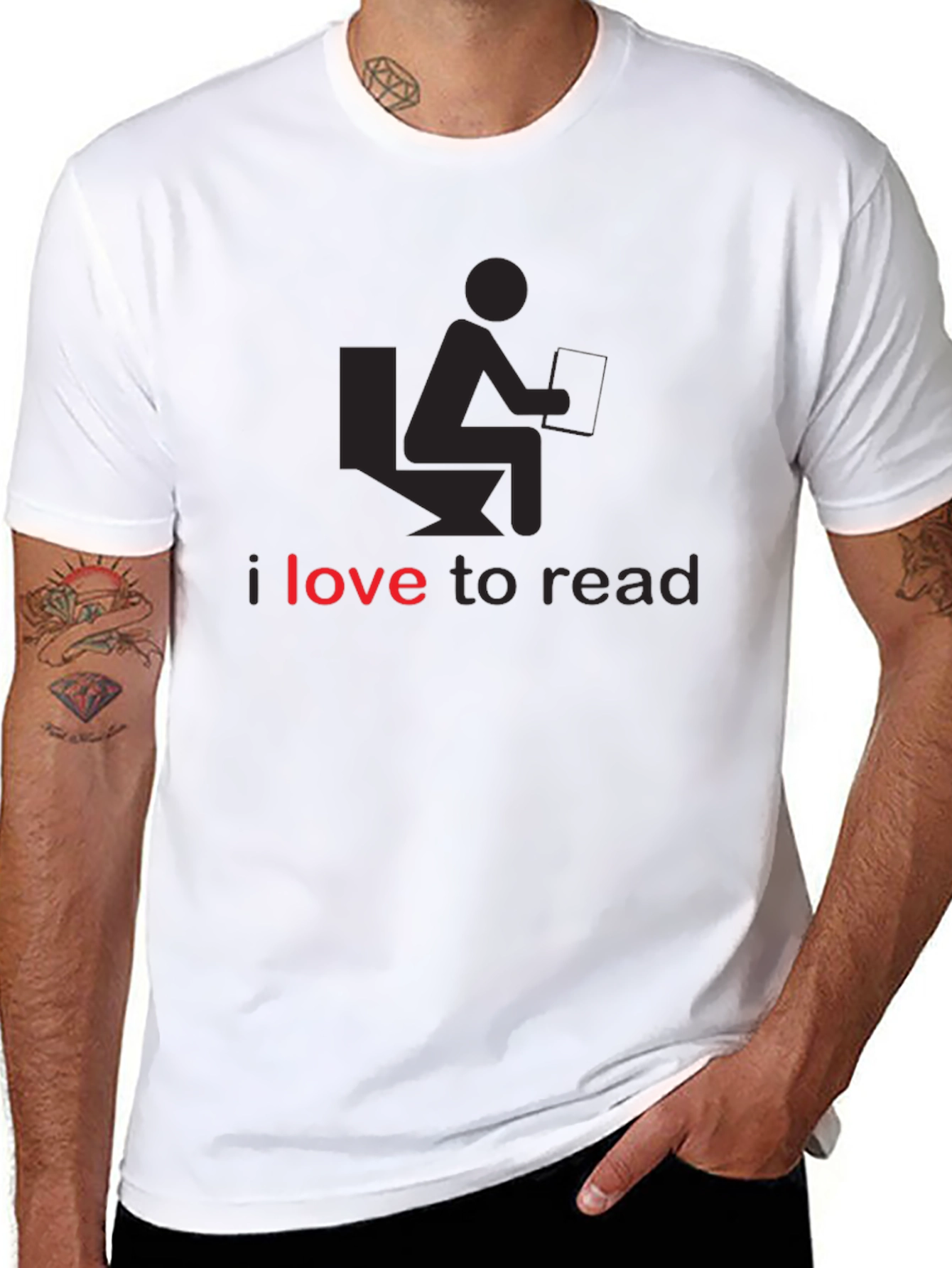 I Love to Read Funny Black T-Shirt