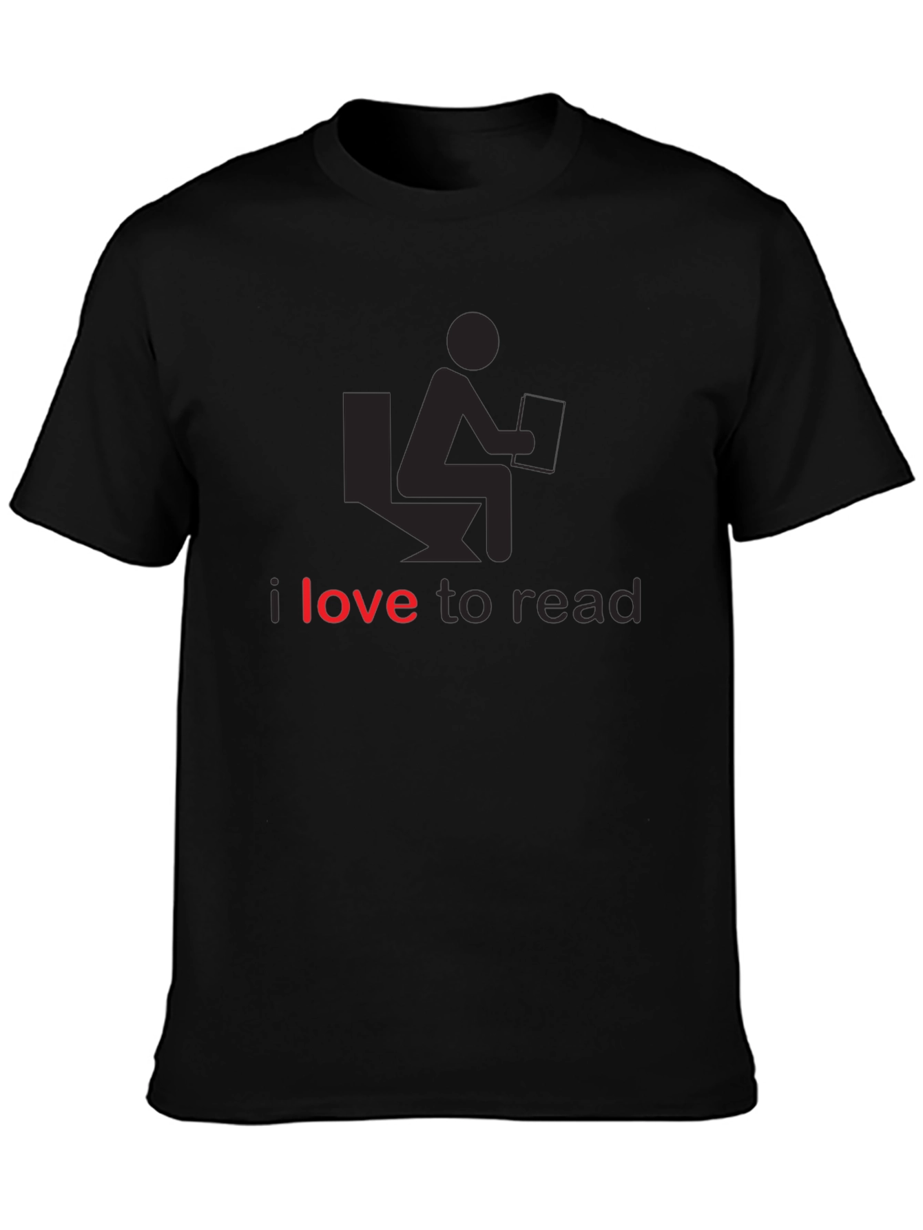 I Love to Read Funny Black T-Shirt