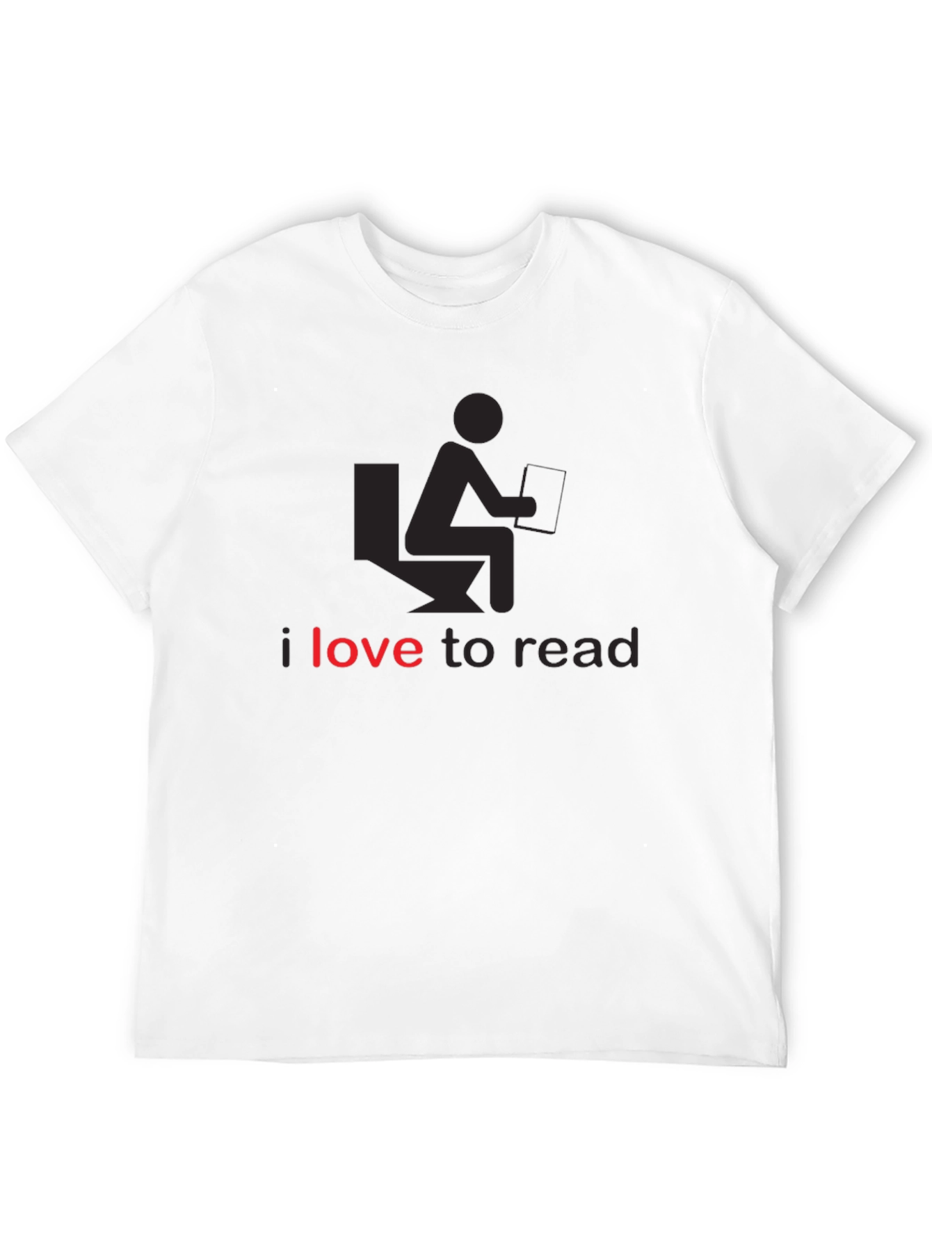 I Love to Read Funny Black T-Shirt