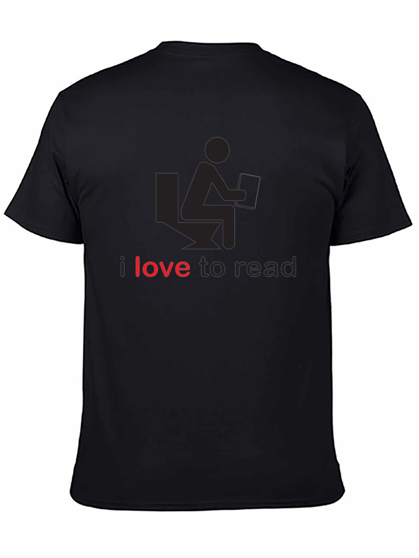 I Love to Read Funny Black T-Shirt