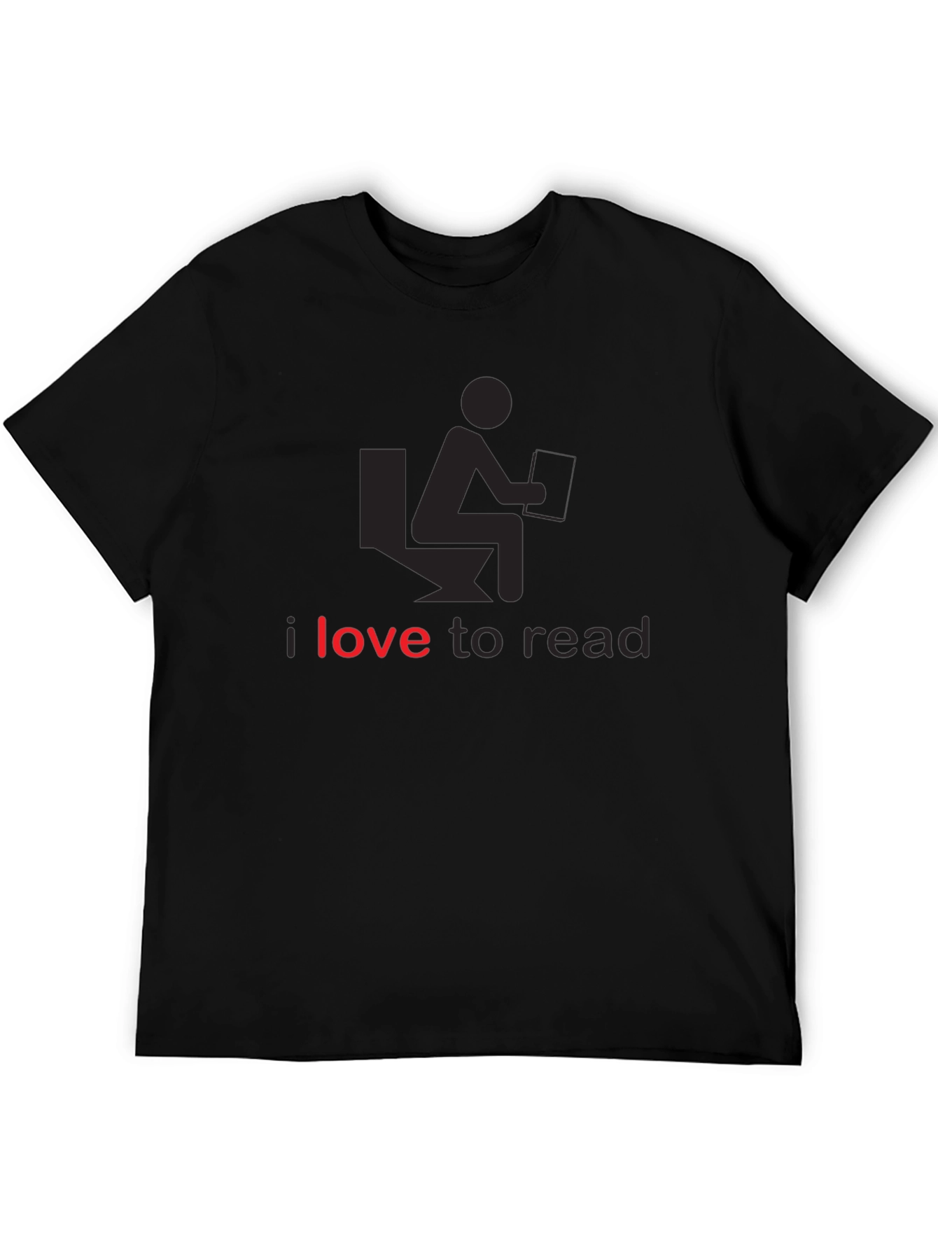 I Love to Read Funny Black T-Shirt