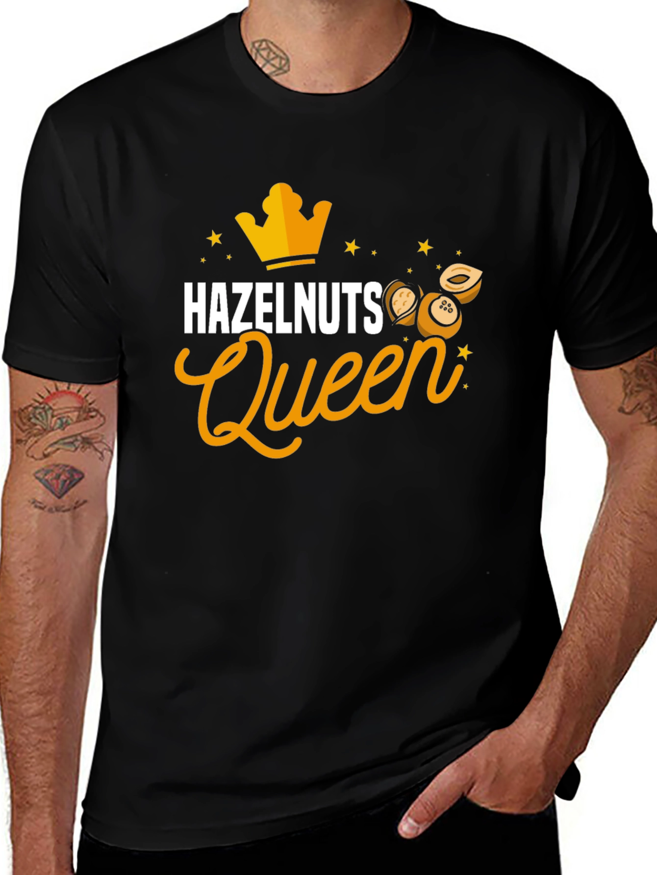 Hazelnuts Queen Black T-Shirt