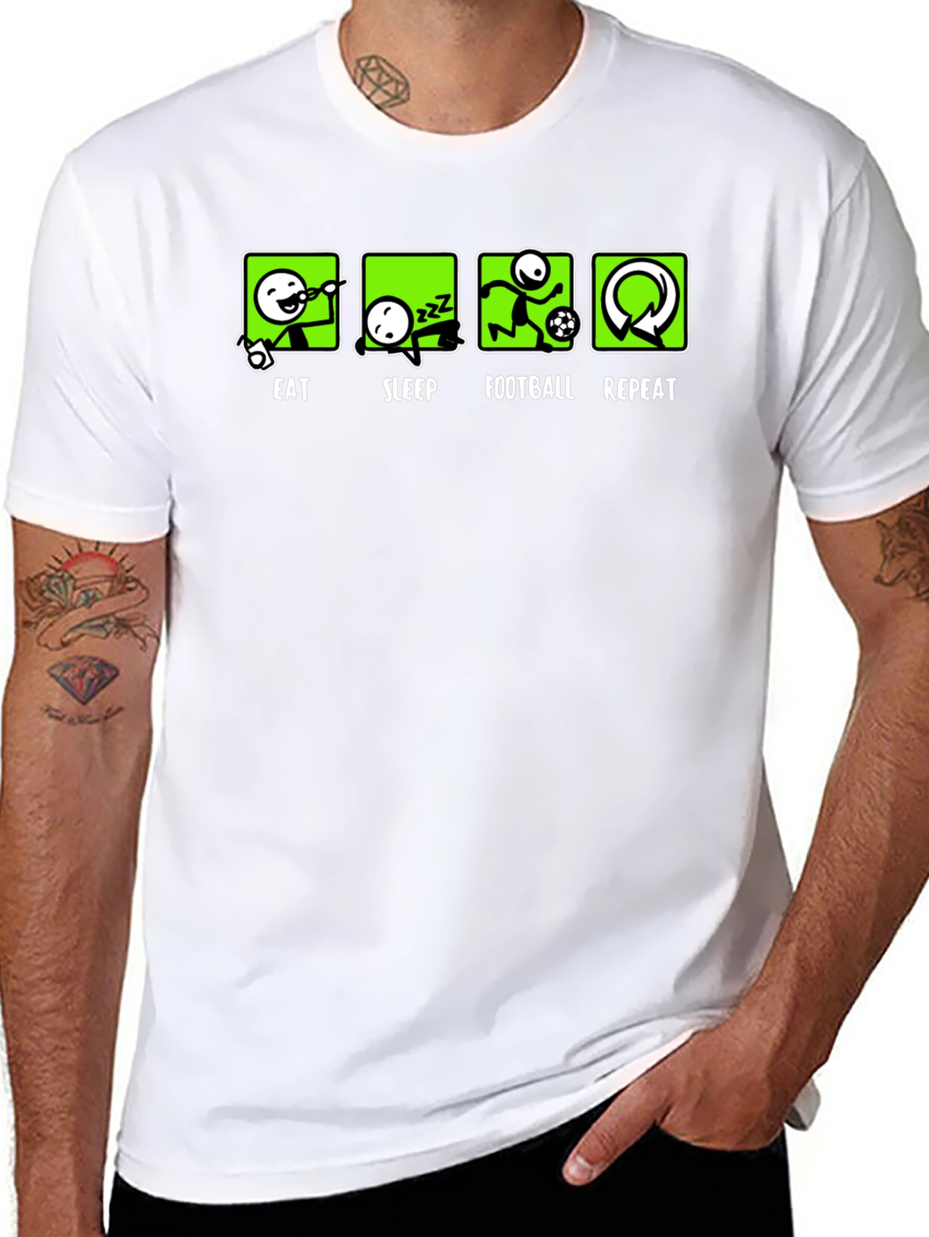 Eat Sleep Football Repeat T-Shirt