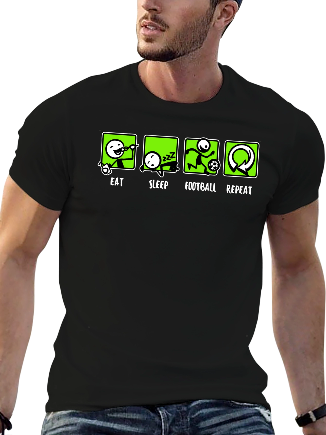 Eat Sleep Football Repeat T-Shirt