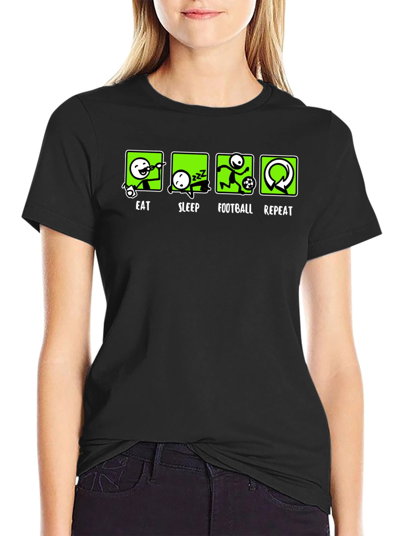 Eat Sleep Football Repeat T-Shirt