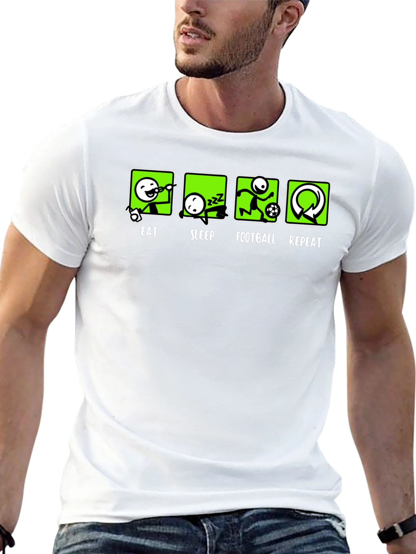 Eat Sleep Football Repeat T-Shirt