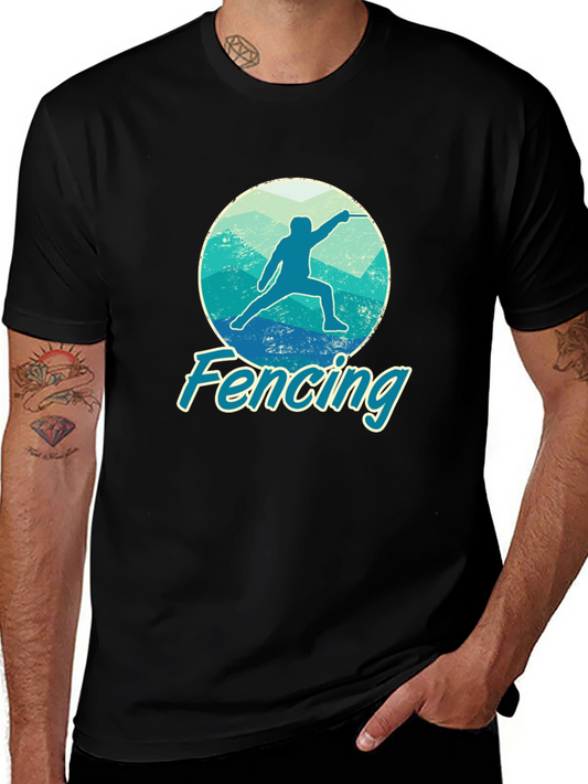 Fencing Graphic Tee - Sporty Fencer T-Shirt
