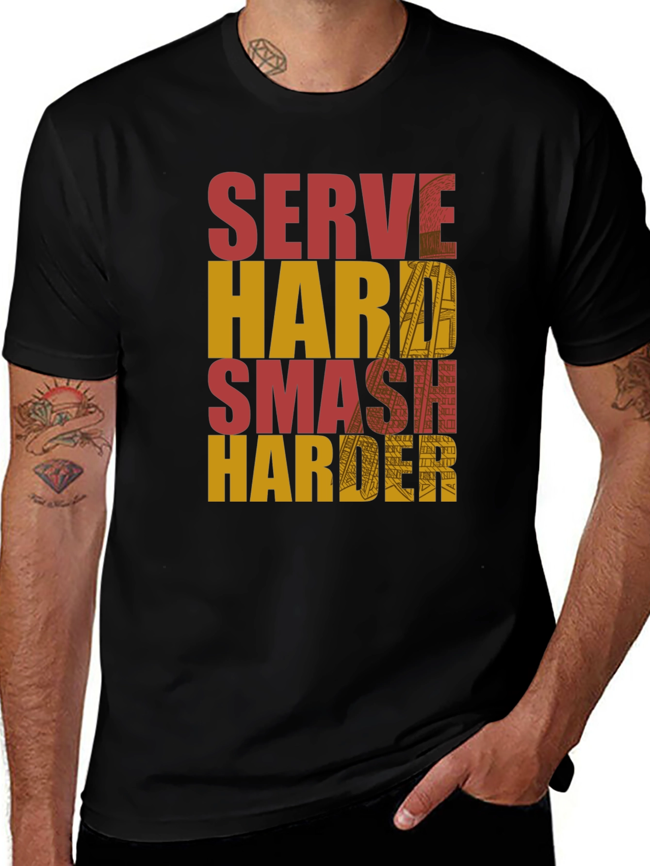Serve Hard Smash Harder Graphic Tee