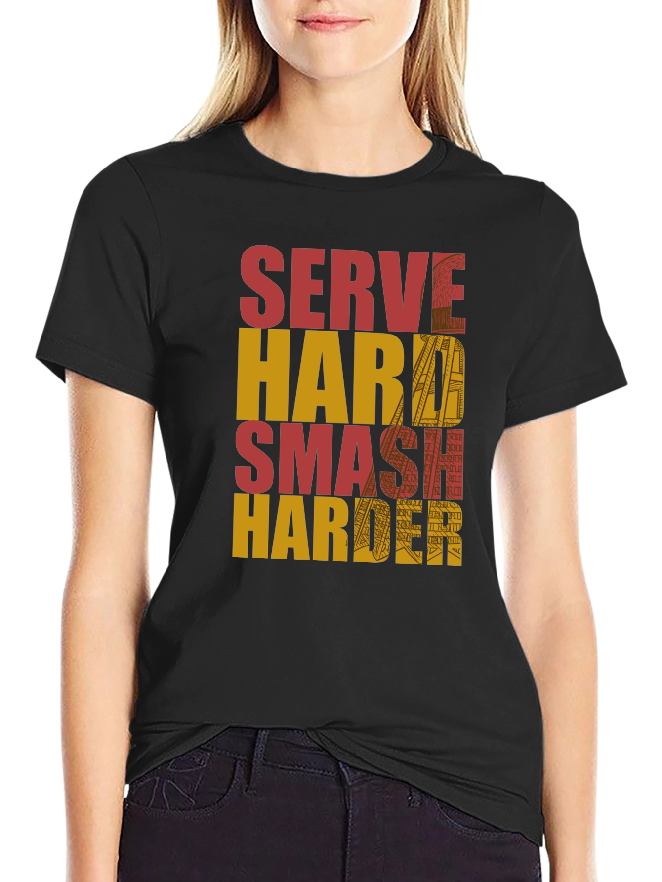Serve Hard Smash Harder Graphic Tee