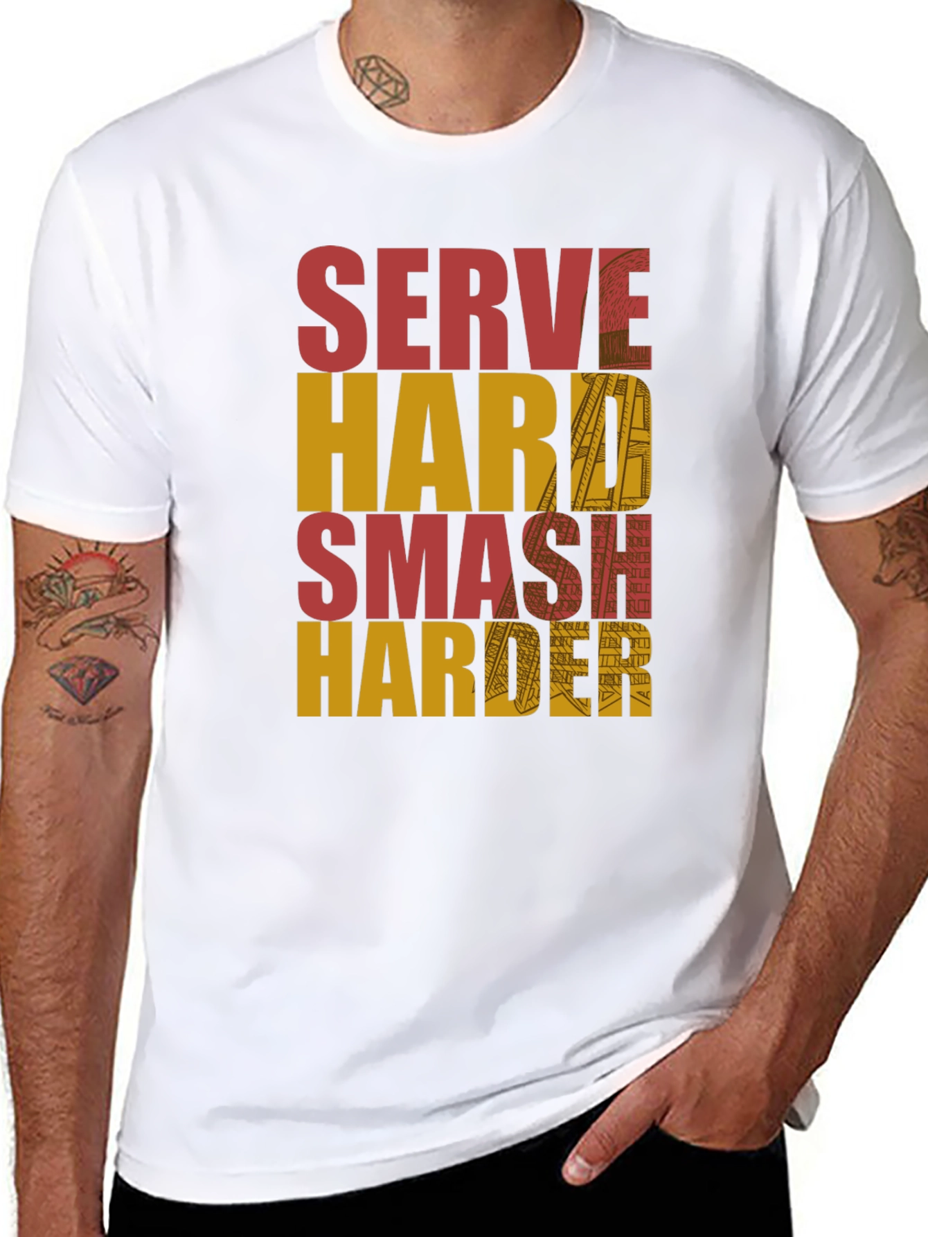 Serve Hard Smash Harder Graphic Tee