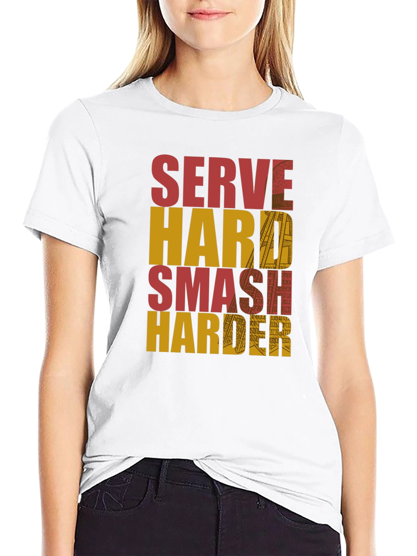Serve Hard Smash Harder Graphic Tee
