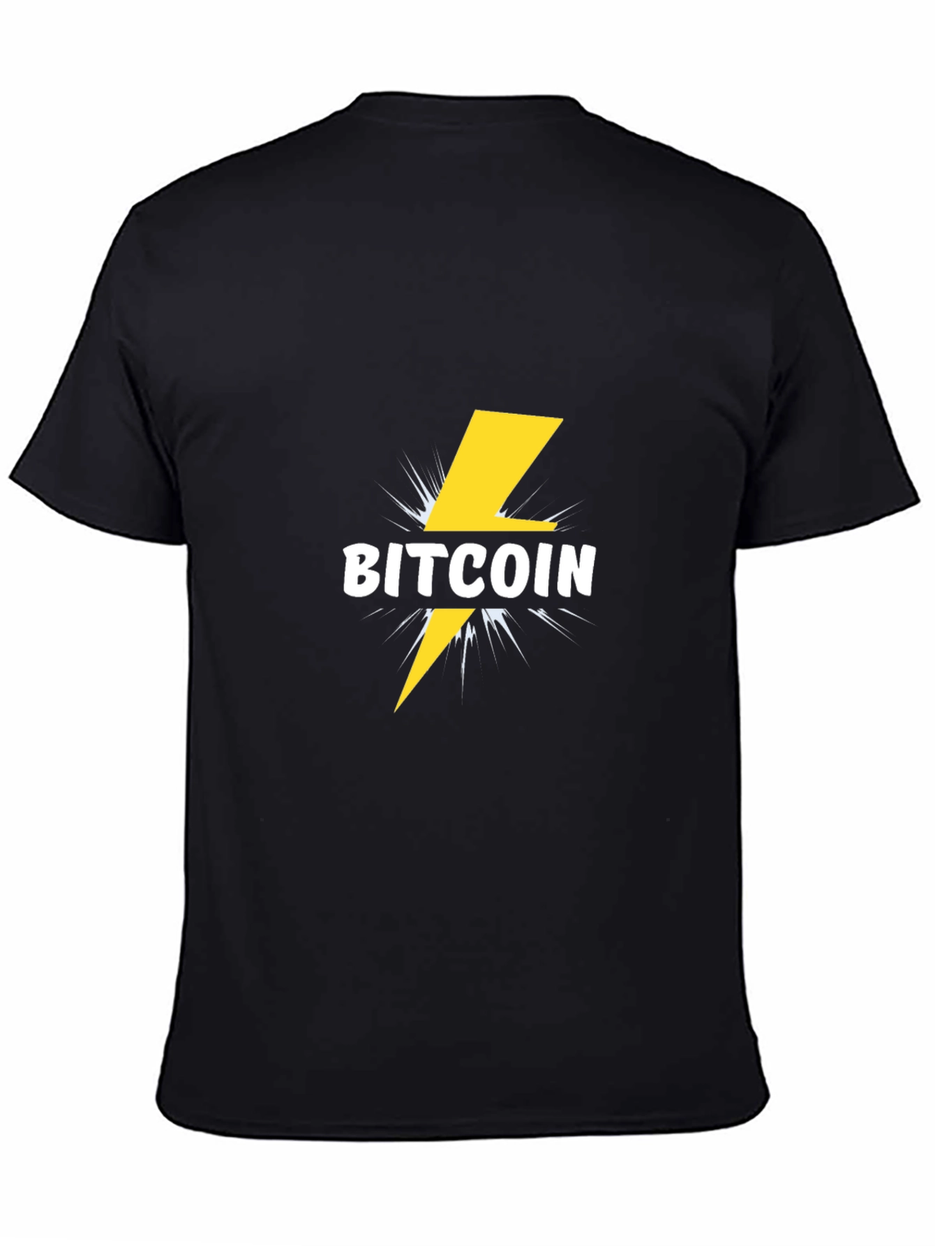 Bitcoin Lightning Bolt Graphic Tee - Black