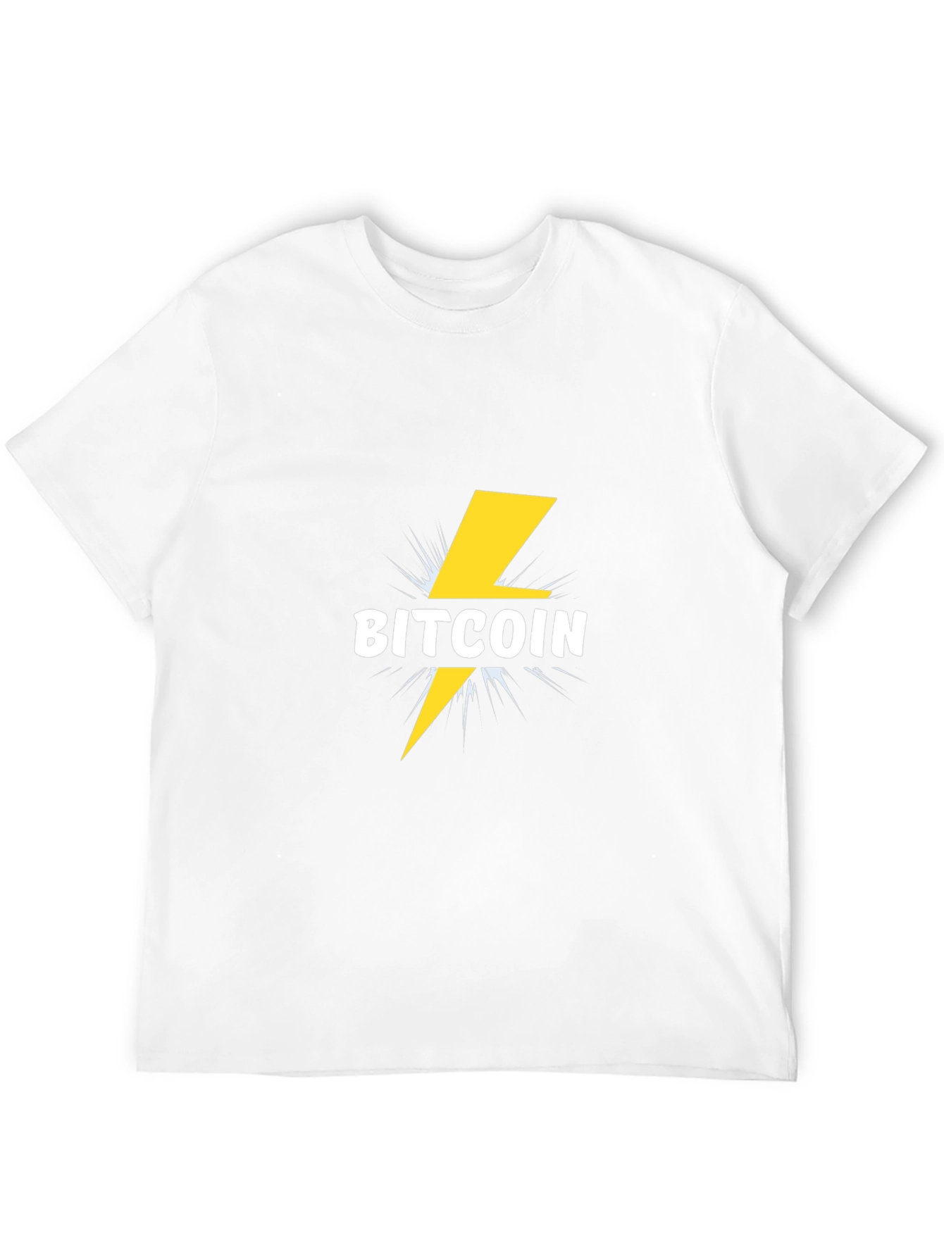 Bitcoin Lightning Bolt Graphic Tee - Black