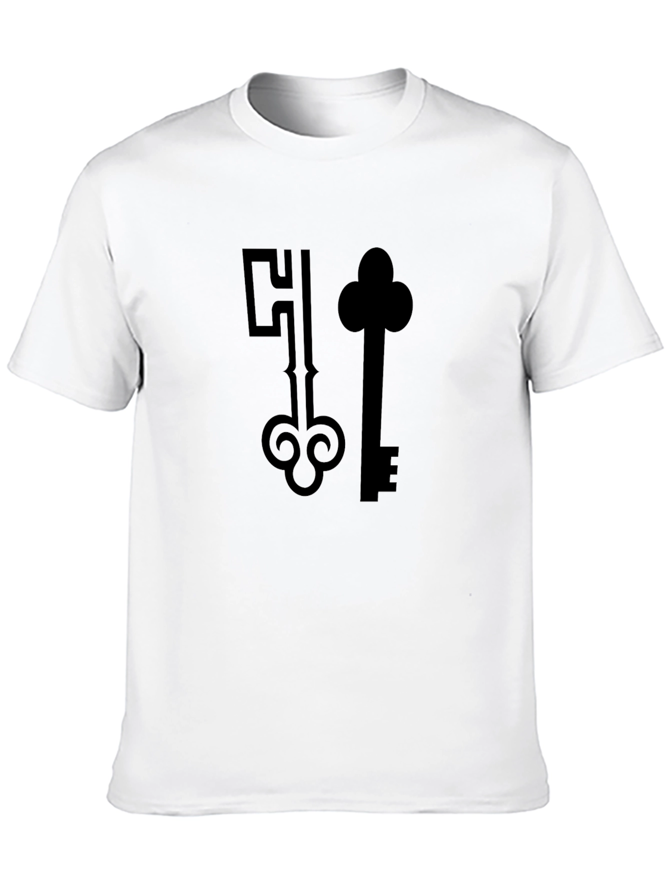 Keys Graphic Black T-Shirt for Men