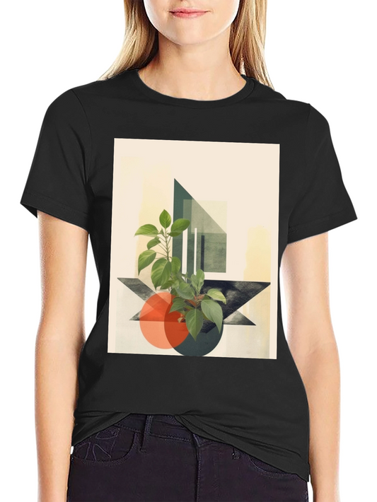 Abstract Geometric Plant T-Shirt