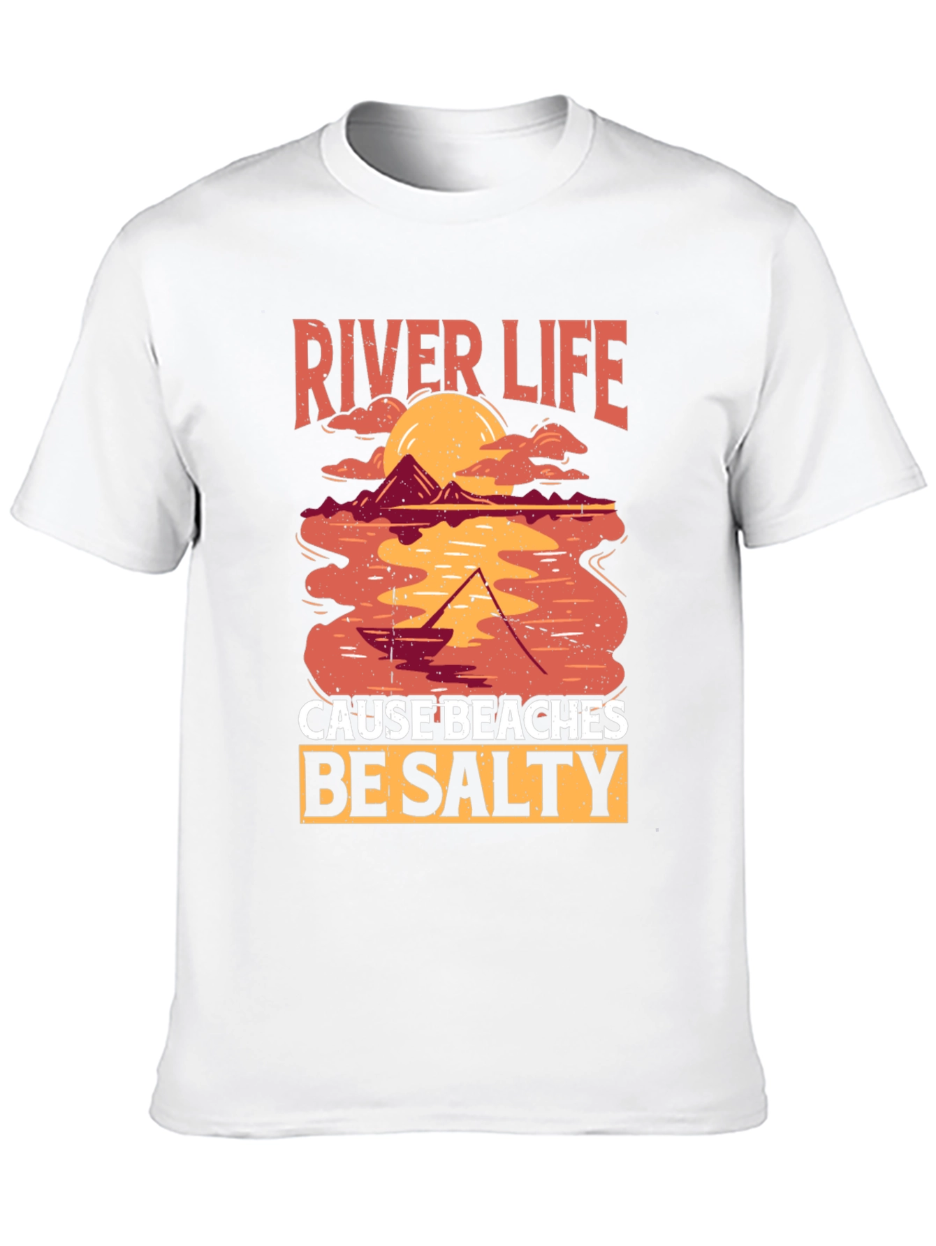 River Life T-Shirt - Salty Beaches Graphic Tee