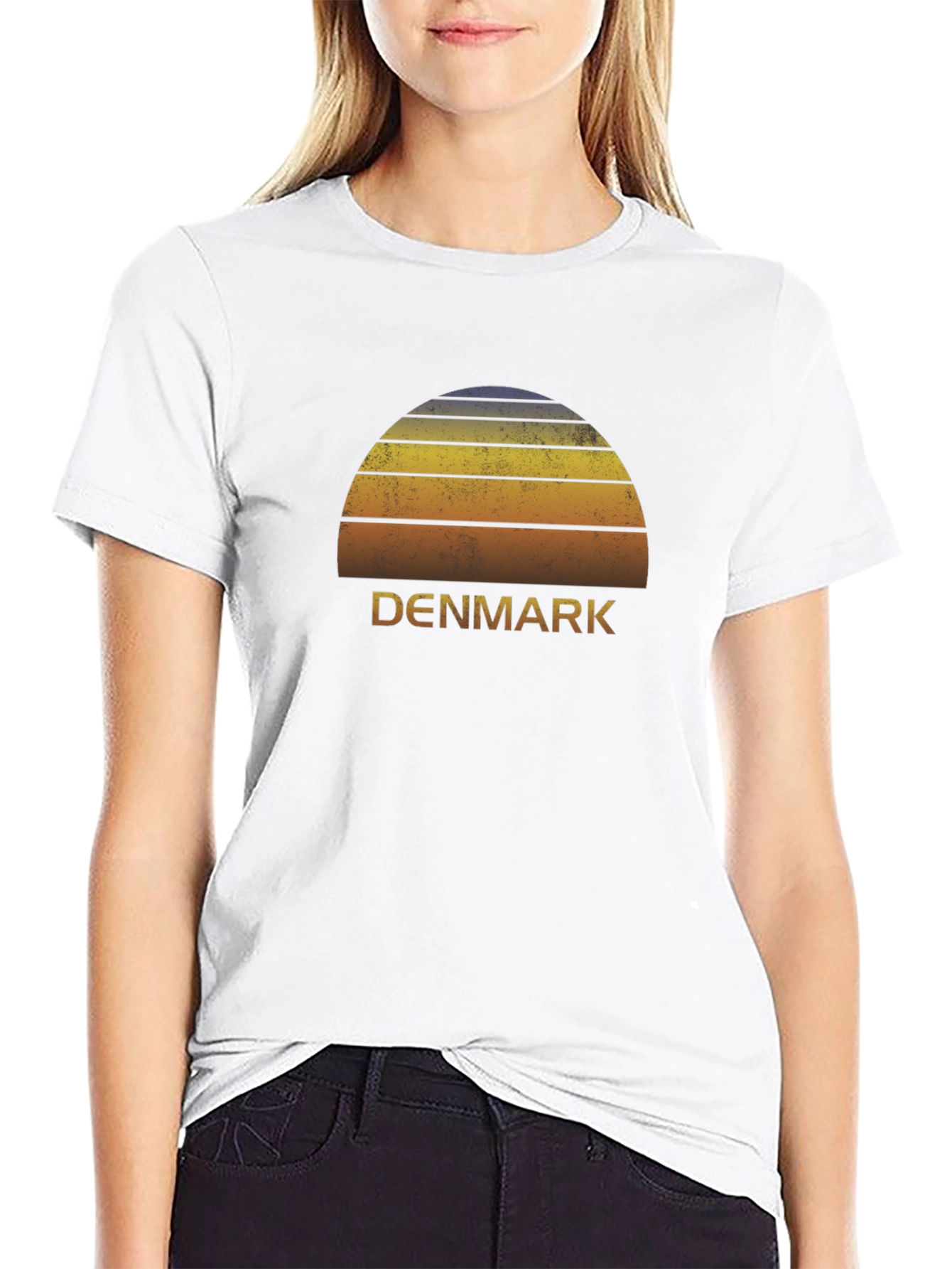 Denmark Sunset Graphic Tee - Retro Style