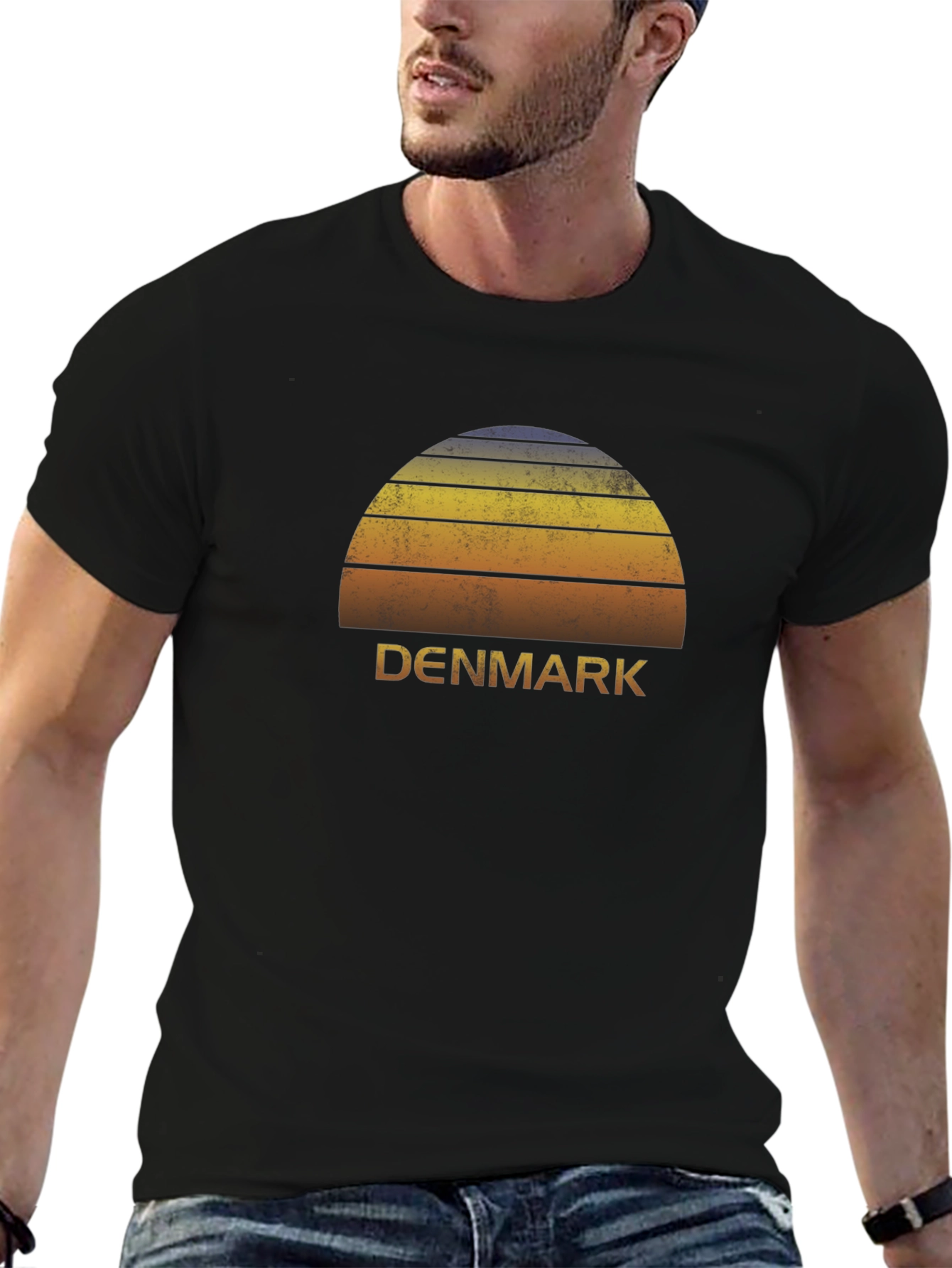 Denmark Sunset Graphic Tee - Retro Style