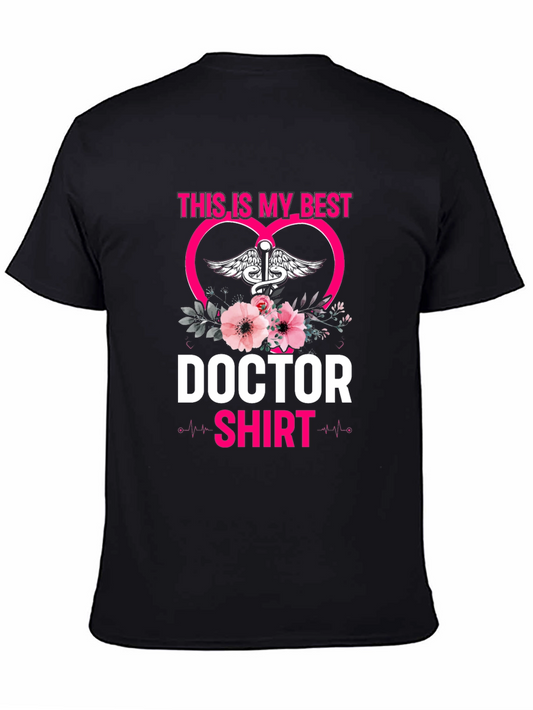 Best Doctor Shirt - Floral Heart Caduceus Tee
