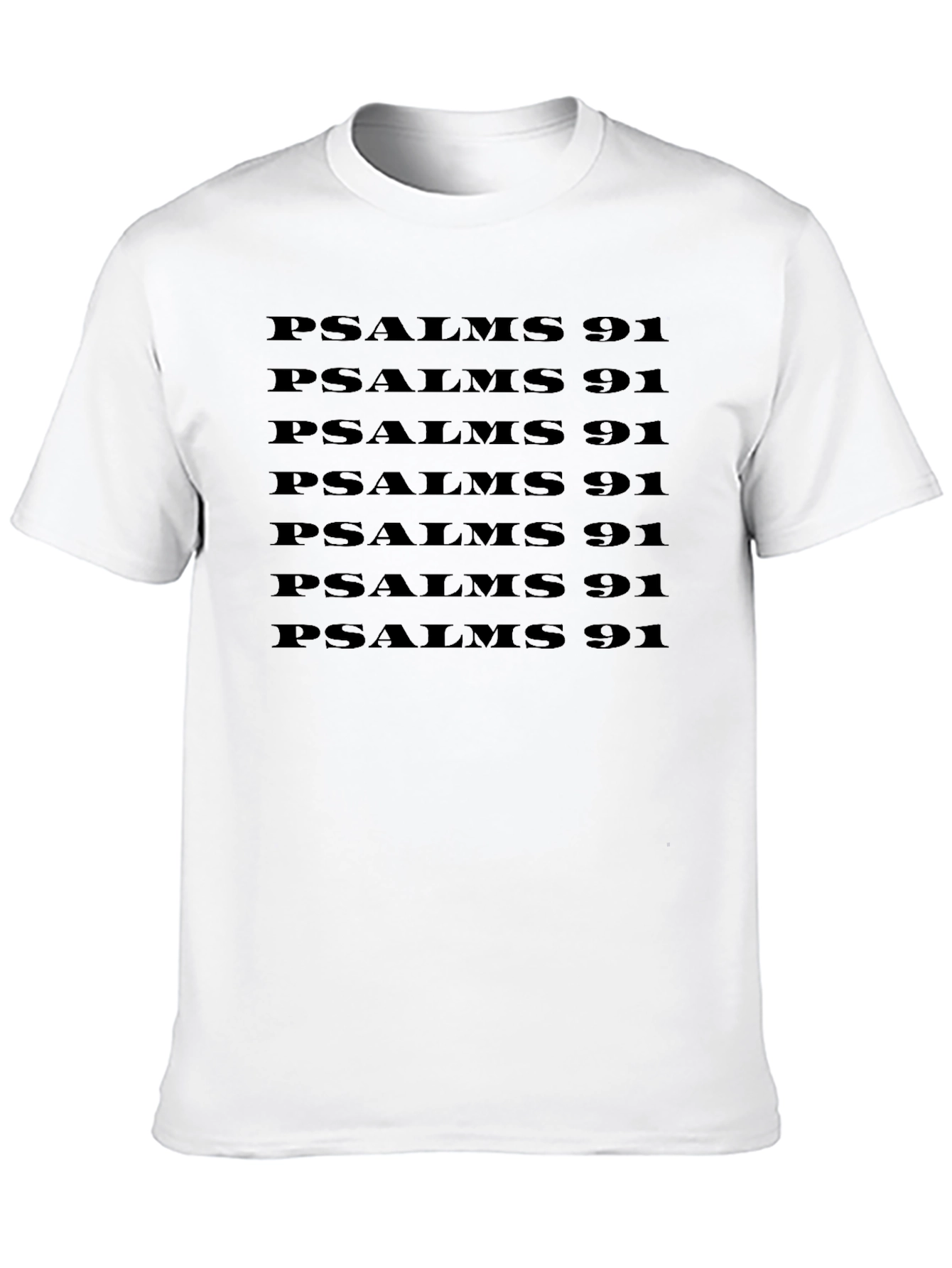 Psalms 91 Graphic T-Shirt - Mens Black Tee