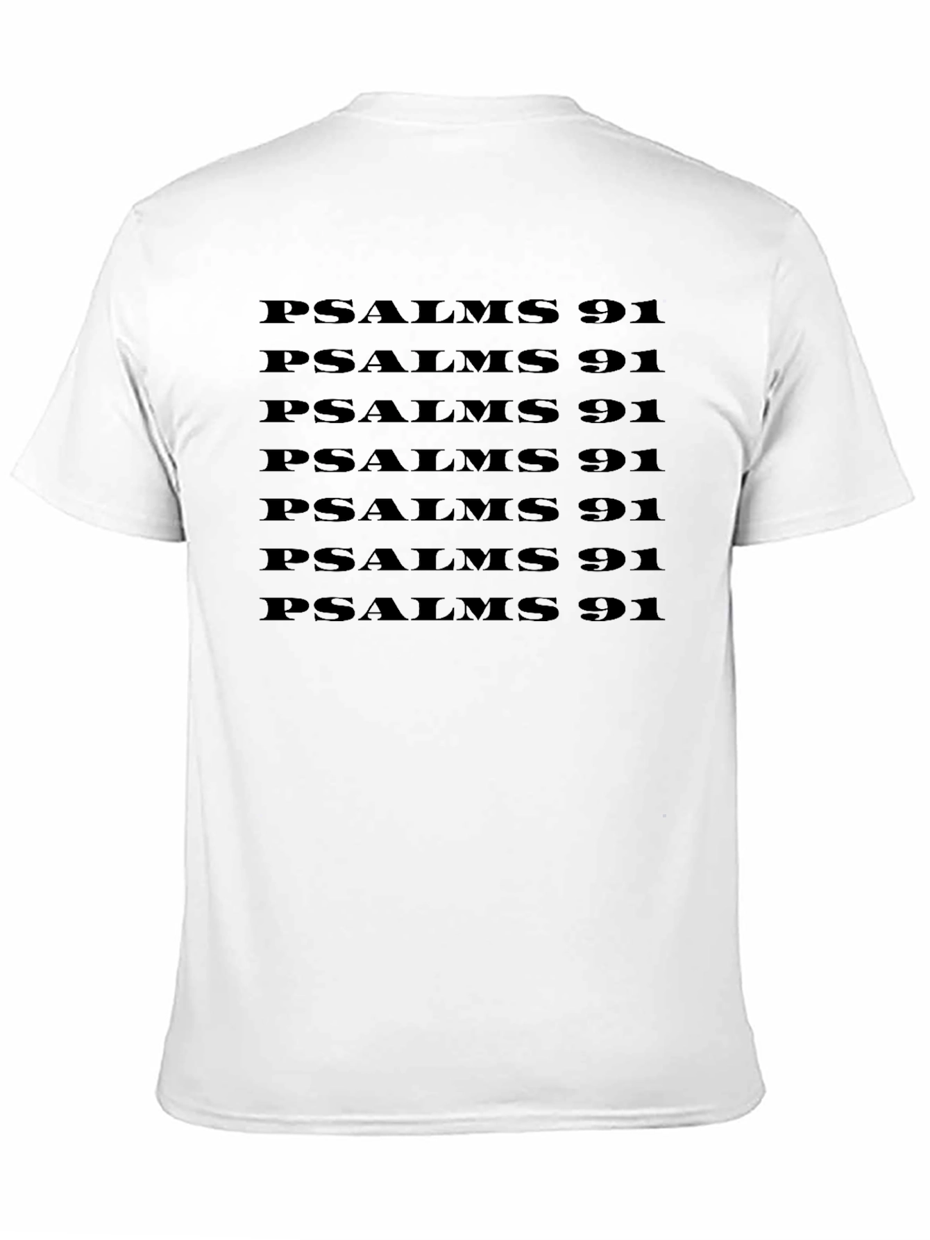 Psalms 91 Graphic T-Shirt - Mens Black Tee
