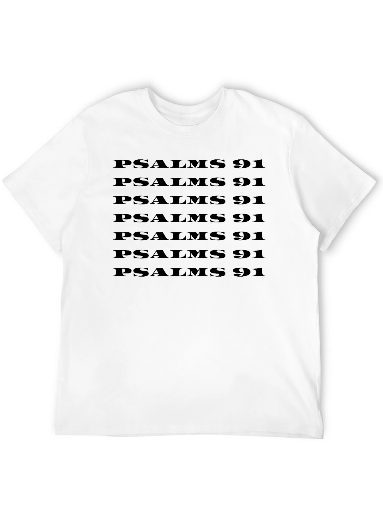 Psalms 91 Graphic T-Shirt - Mens Black Tee