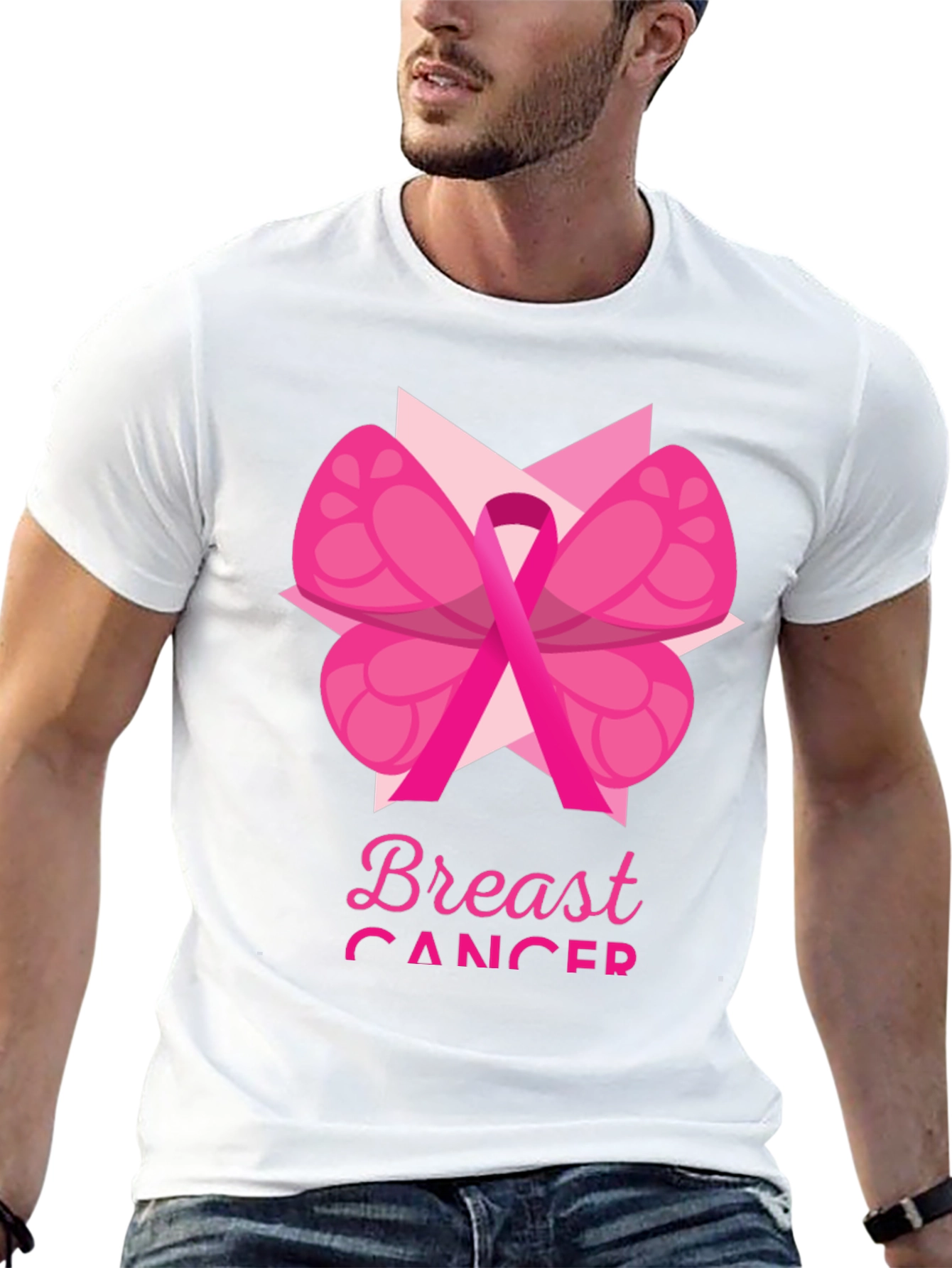 Breast Cancer Awareness T-Shirt Pink Ribbon