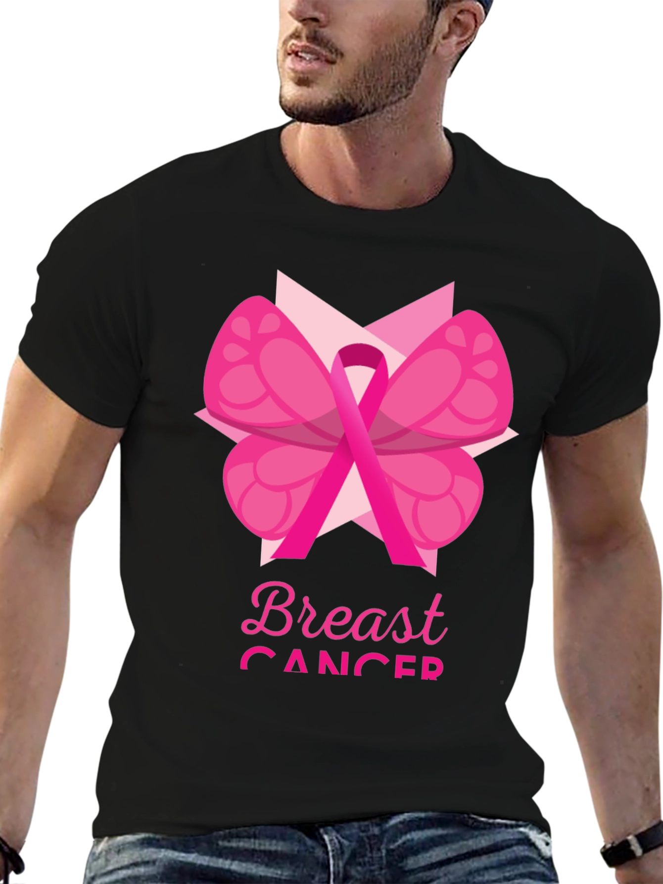 Breast Cancer Awareness T-Shirt Pink Ribbon