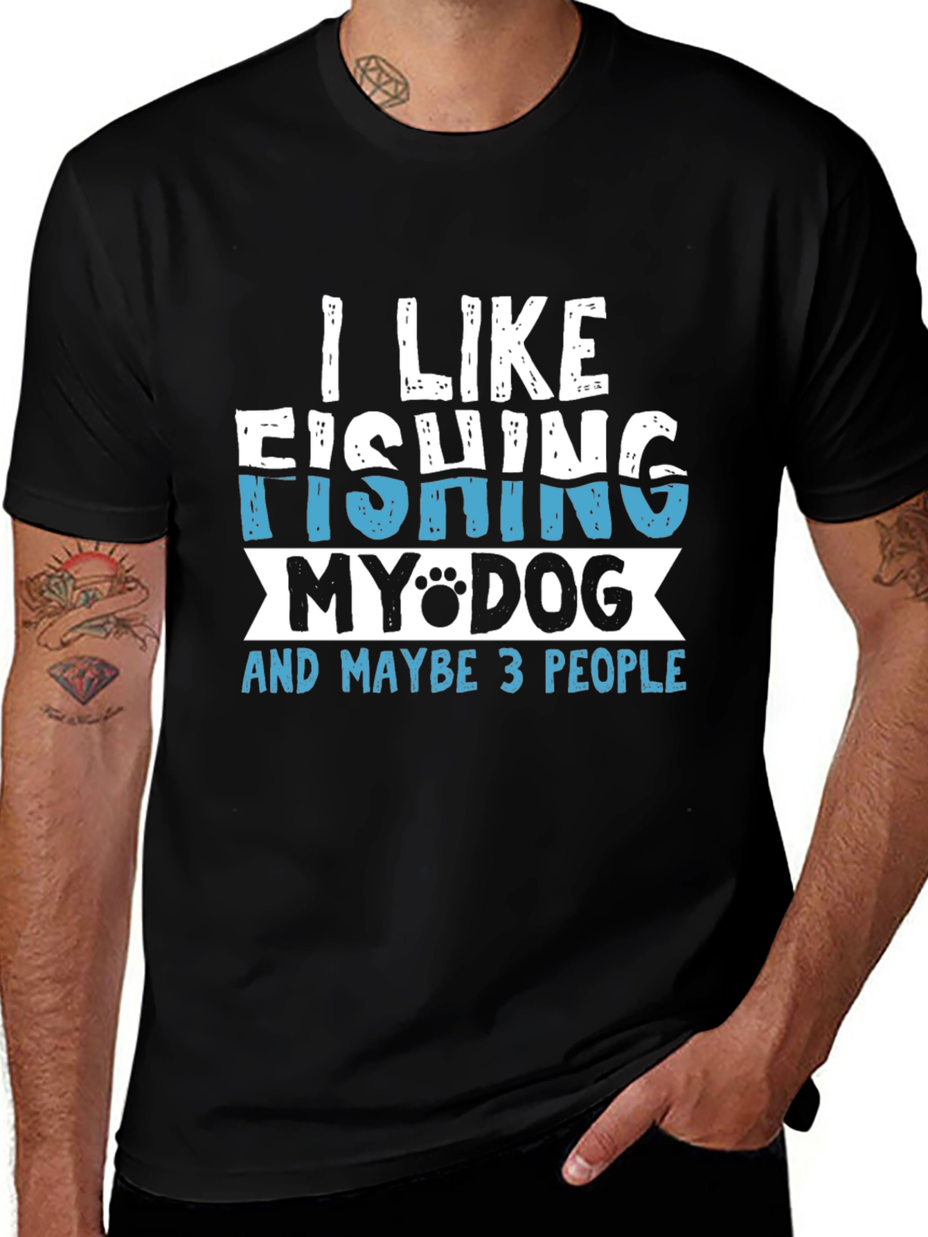 Fishing Dog Lover T-Shirt - I Like Fishing