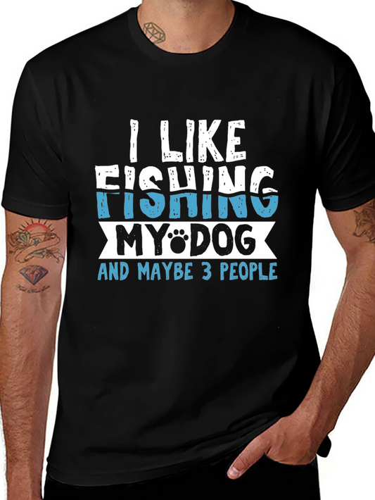 Fishing Dog Lover T-Shirt - I Like Fishing