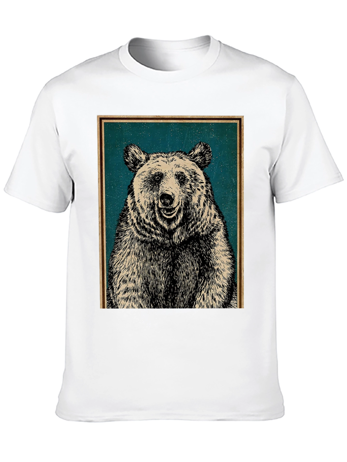 Bear Graphic Print Crew Neck T-Shirt