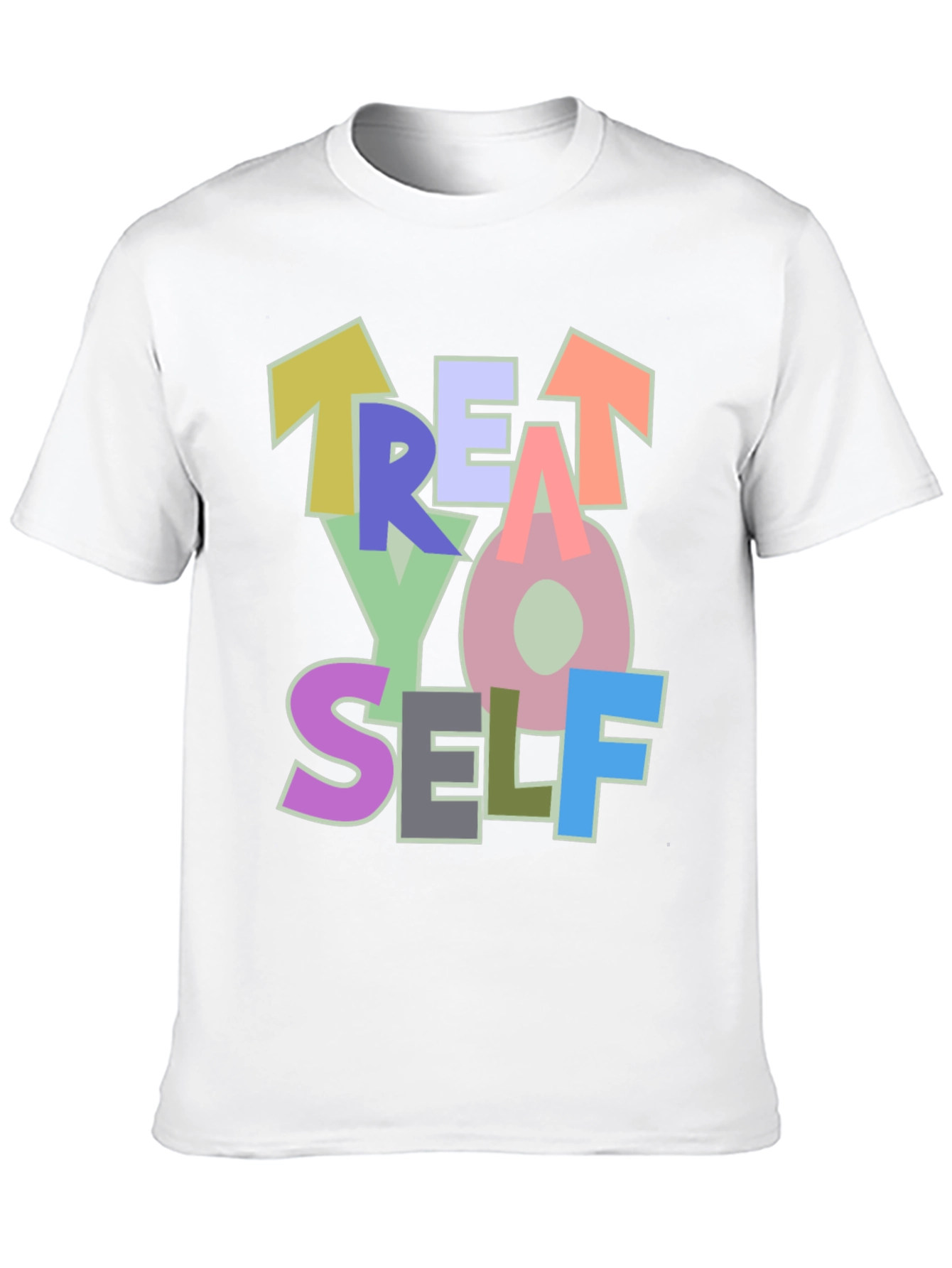 Treat Yo Self Black Graphic T-Shirt
