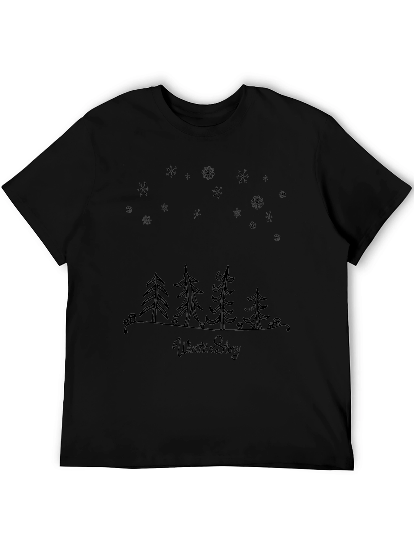 Winter Story Graphic Tee - Black