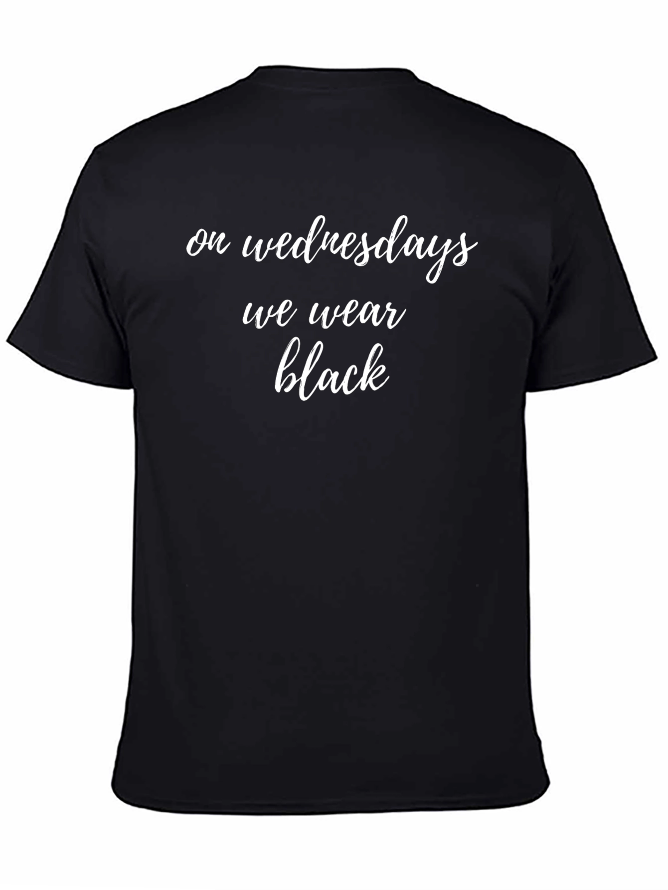 Wednesdays We Wear Black Tee - Stylish Graphic T-Shirt