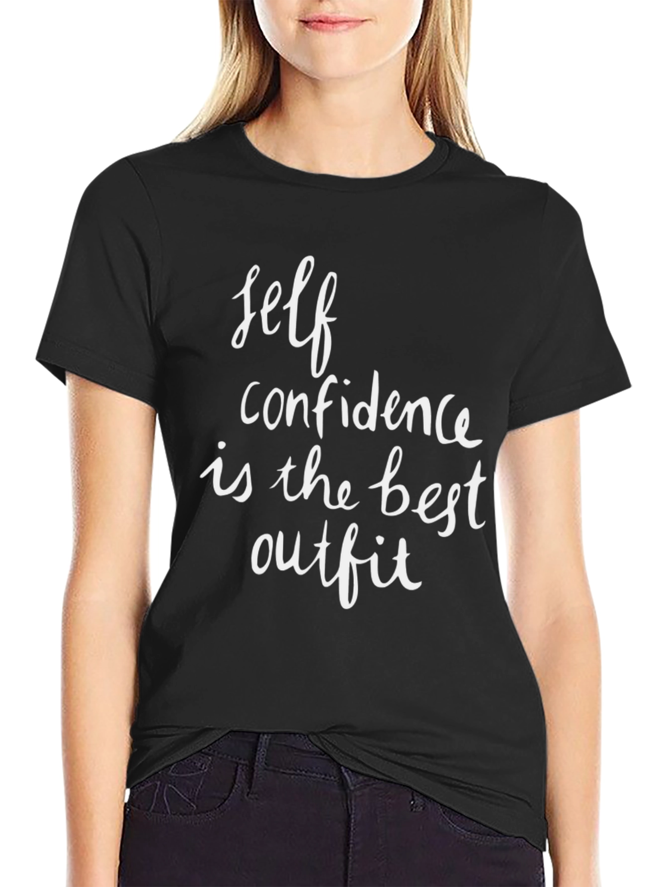 Self Confidence Black T-Shirt