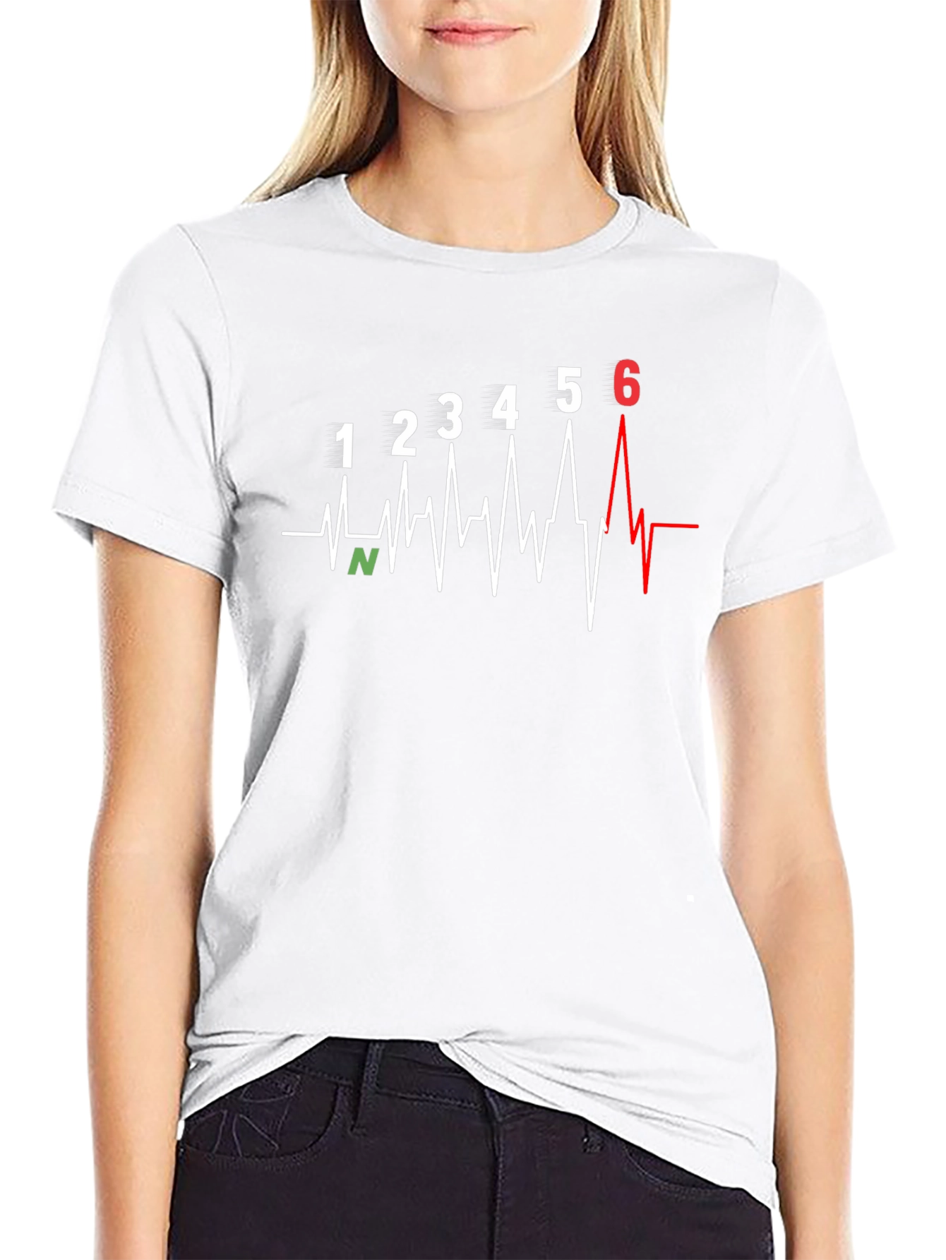 Motorcycle Gear Shift Heartbeat T-Shirt