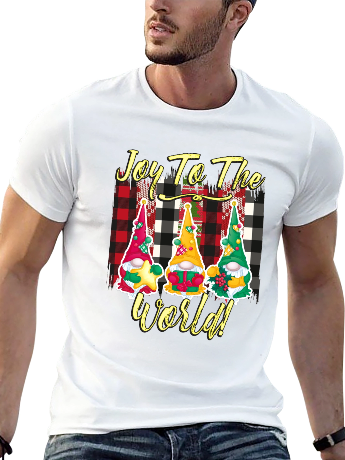 Joy to the World Christmas Gnome T-Shirt