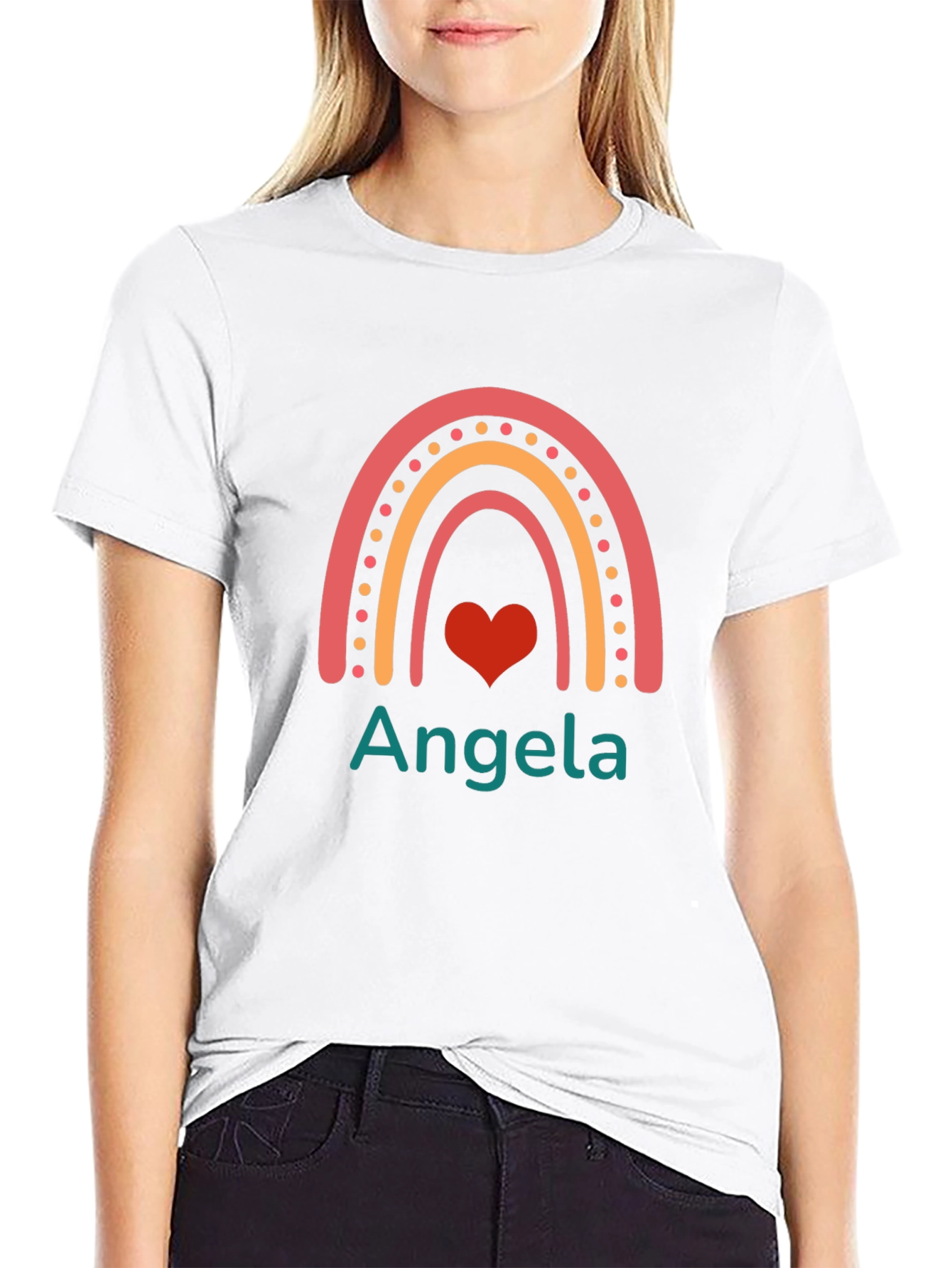 Personalized Rainbow Angela T-Shirt