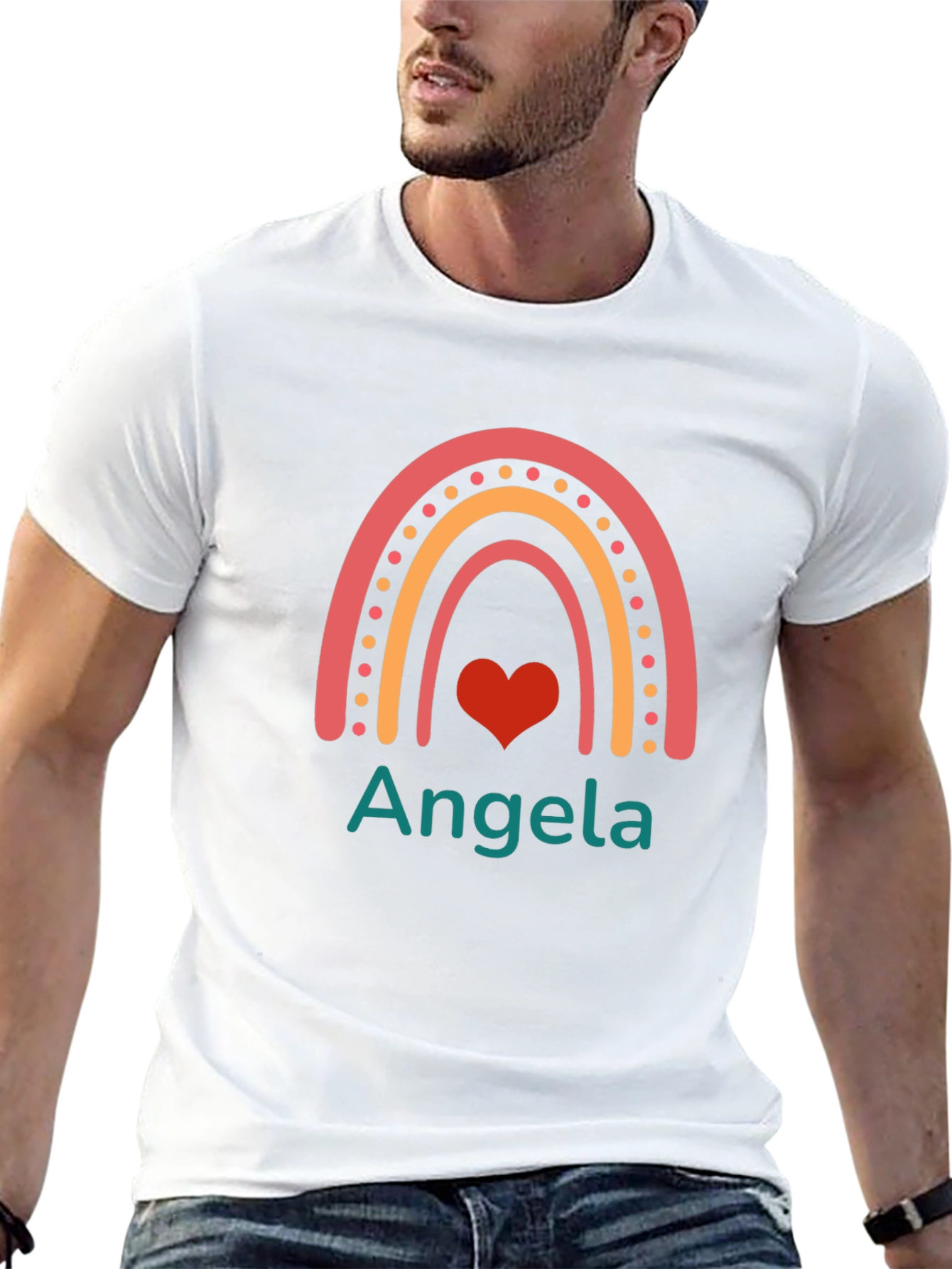 Personalized Rainbow Angela T-Shirt