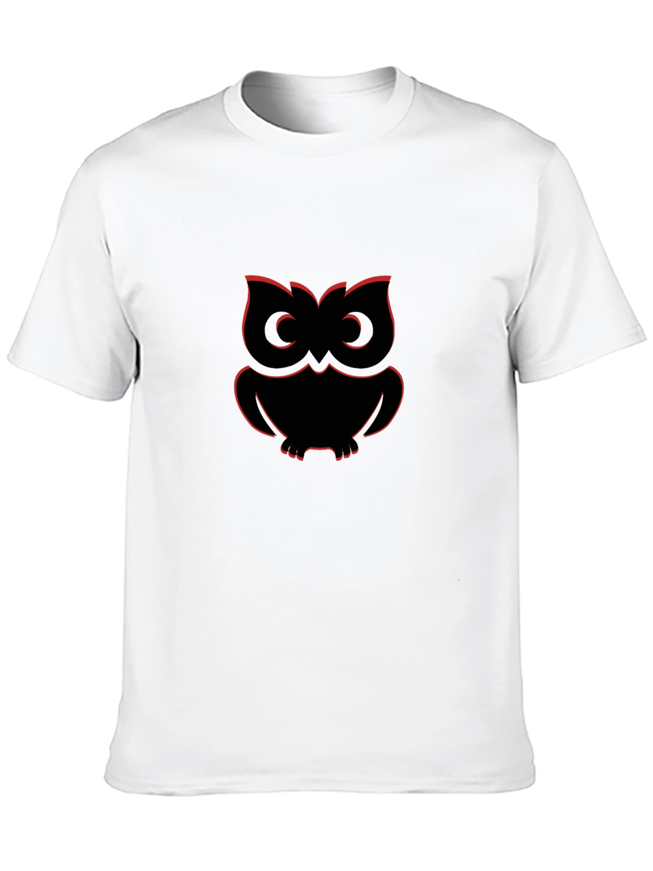 Cool Owl Graphic Tee - Black