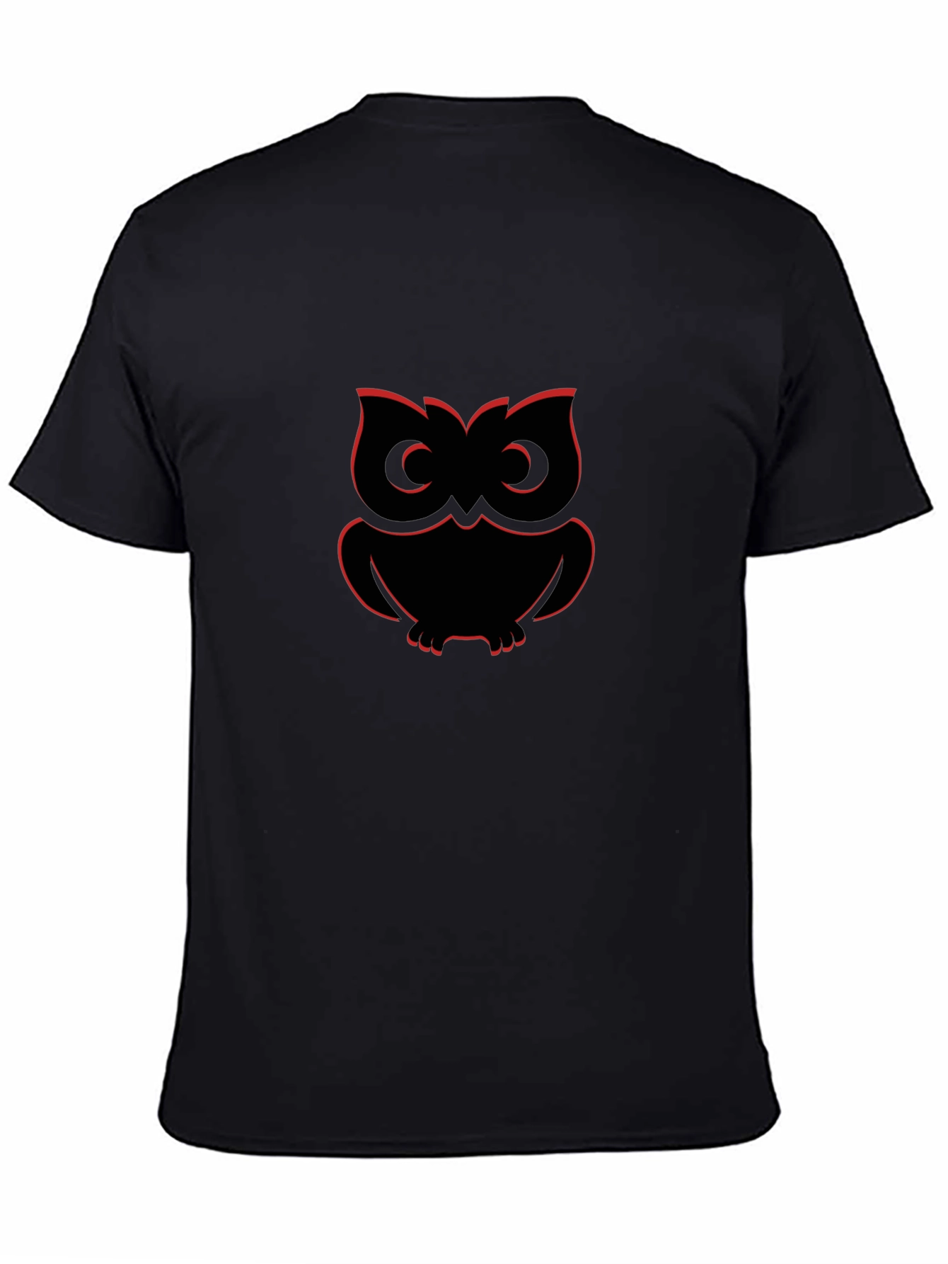 Cool Owl Graphic Tee - Black